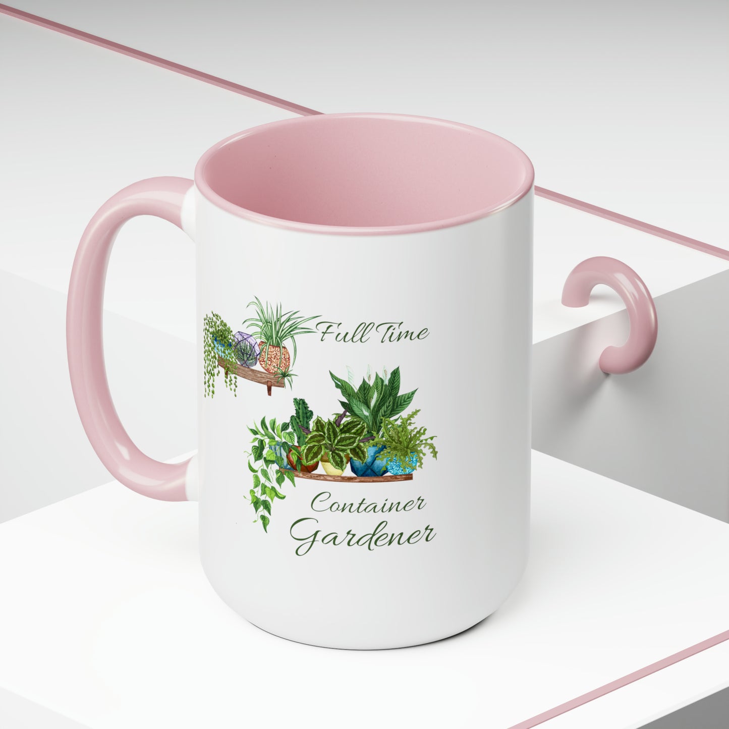 15oz Garden Themed Full Time Container Gardener Coffee Mug