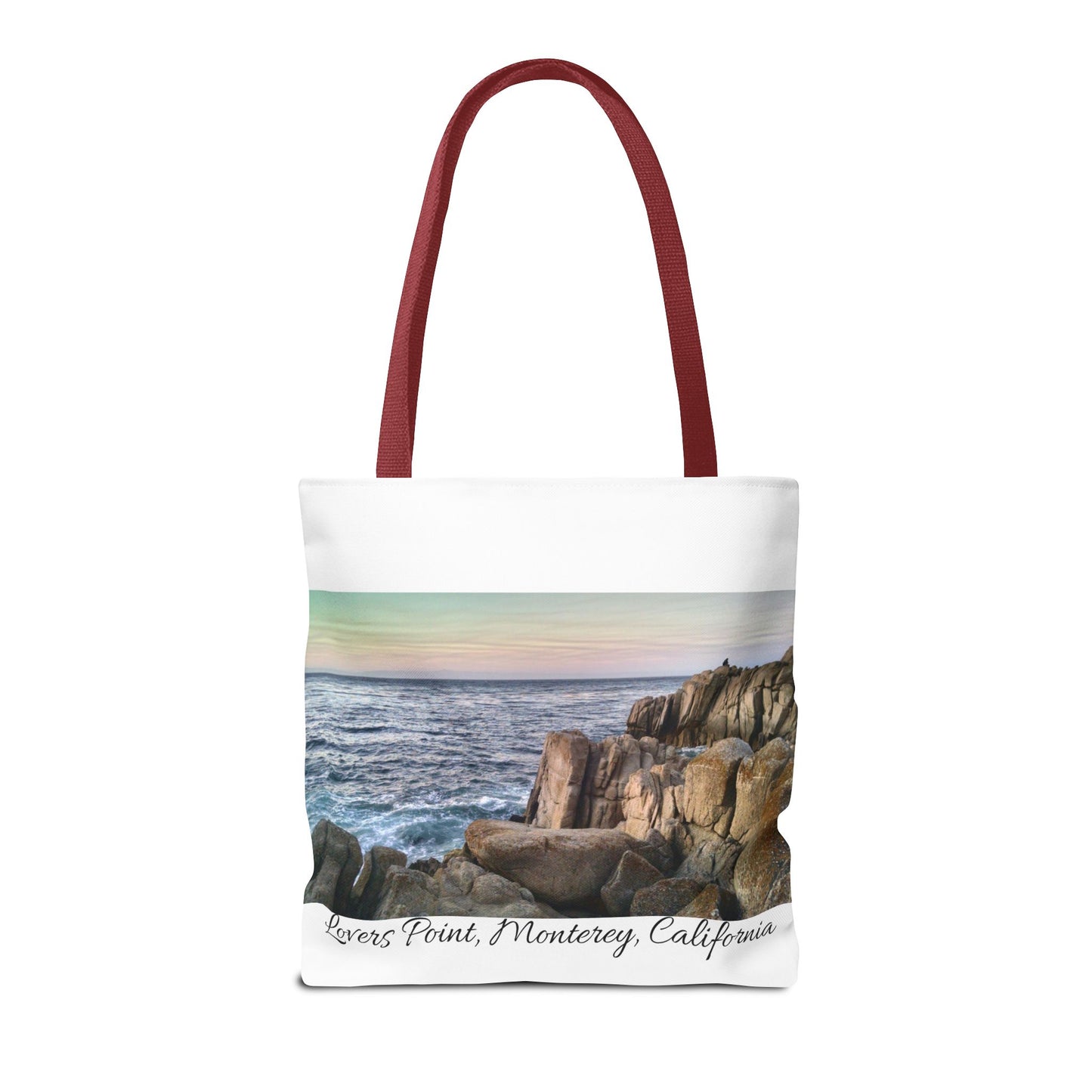 Unisex Travel Tote Bag Monterey California Scenic View Lovers Point Bay Area Keepsake Tote Bag Ocean View Nature Inspired Travel Gift Idea