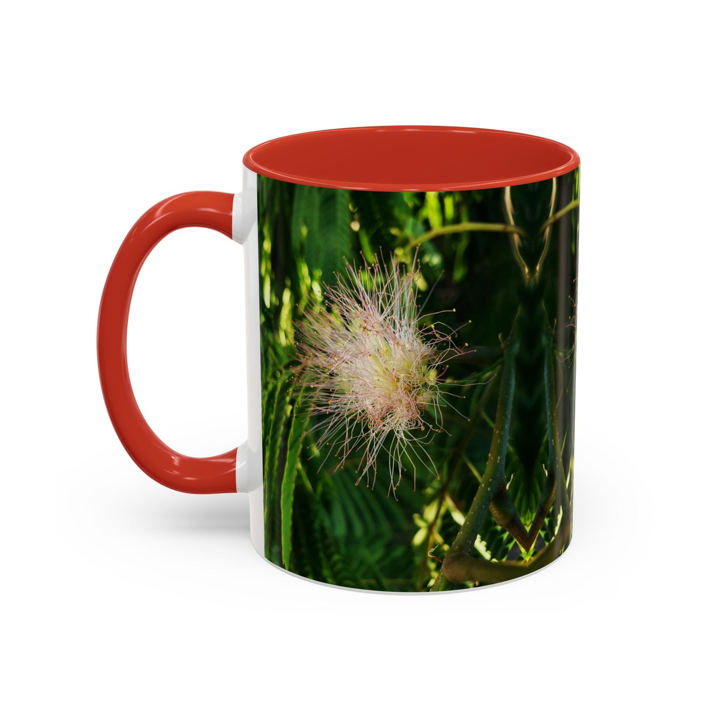11oz /15oz Garden Themed Silk Blossom Plant Foliage Two Tone Coffee Mug