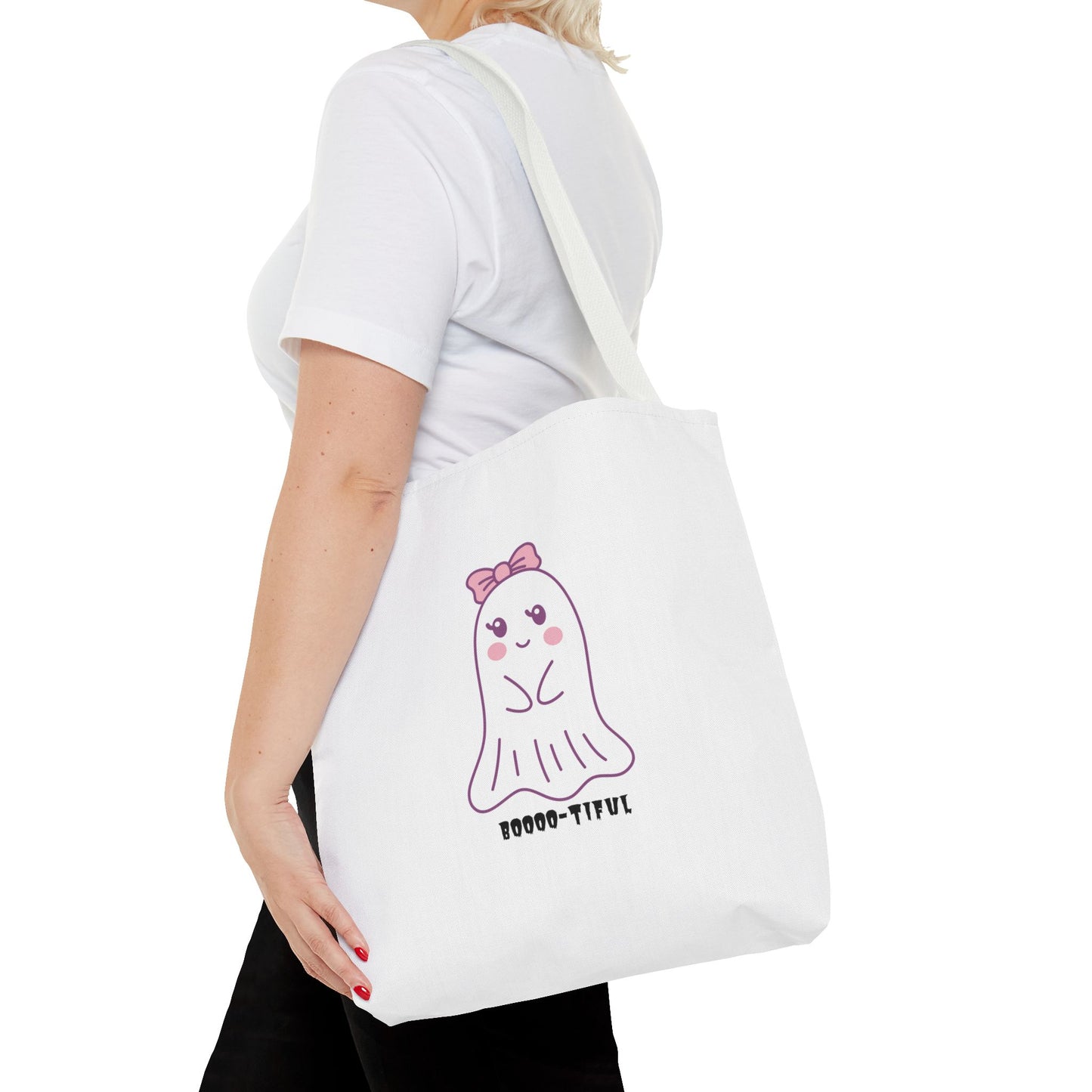 Cute Ghost Halloween Lover Spooky Season Tote Trick or Treating Candy Bag Fall Themed Reusable Lunch Tote