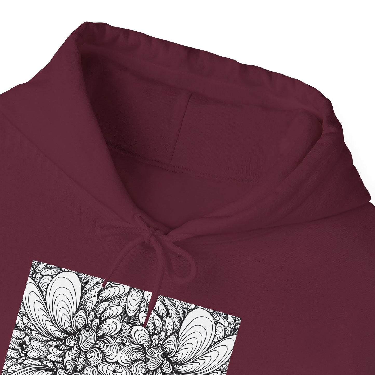 Unisex Heavy Blend™ Original Minimalist Healing Line Art Hooded Sweatshirt - Blooms