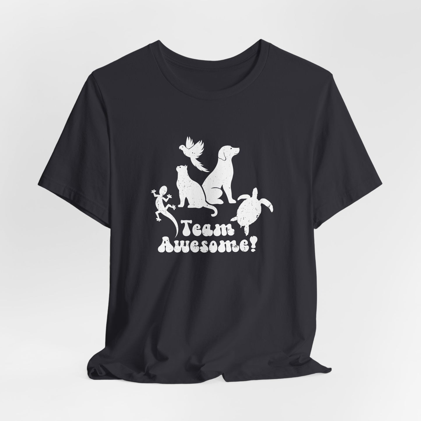 Unisex Animal Lover Lizard Cat Bird Dog Turtle Team Awesome T-Shirt