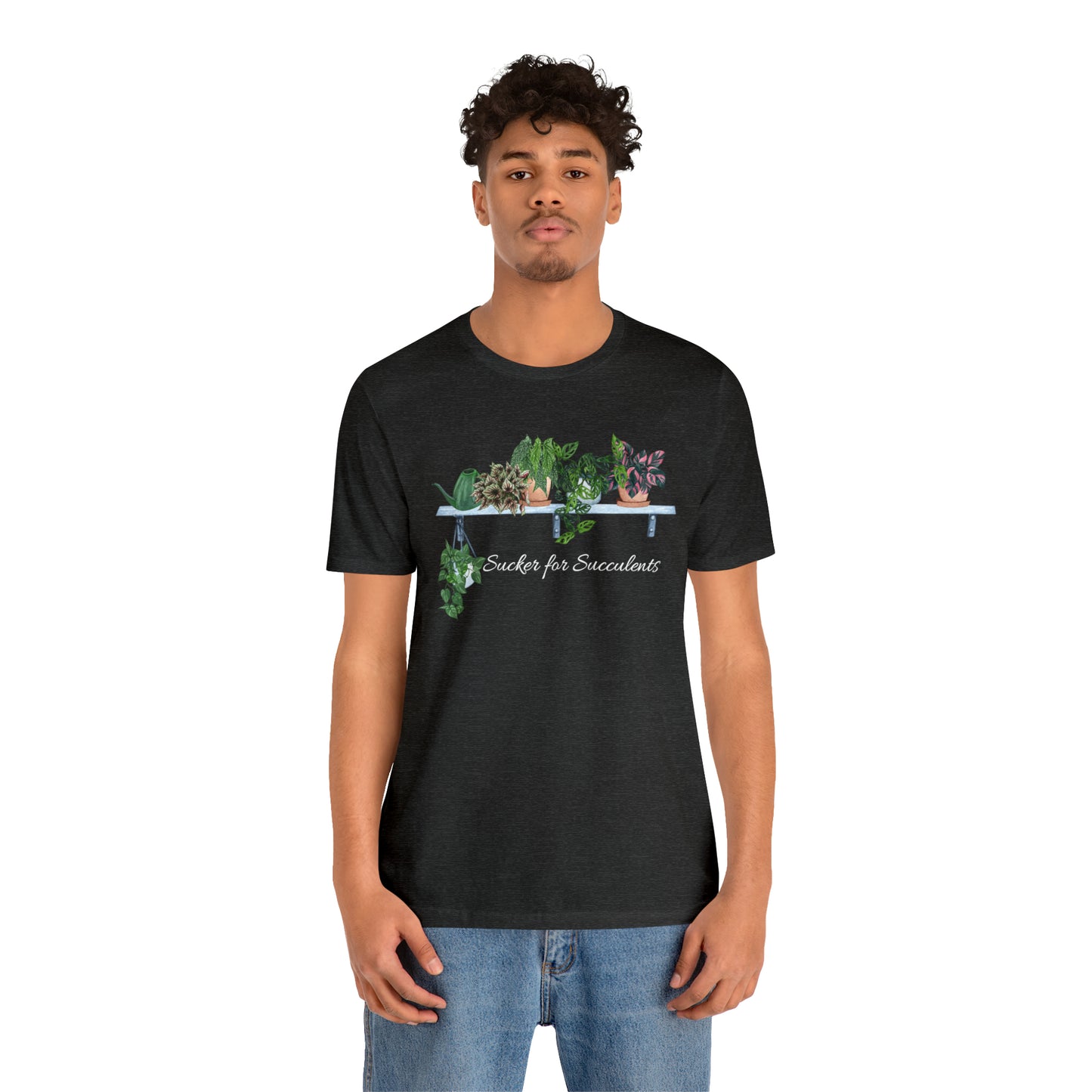 Unisex Gardening Themed T-Shirt Sucker for Succulents