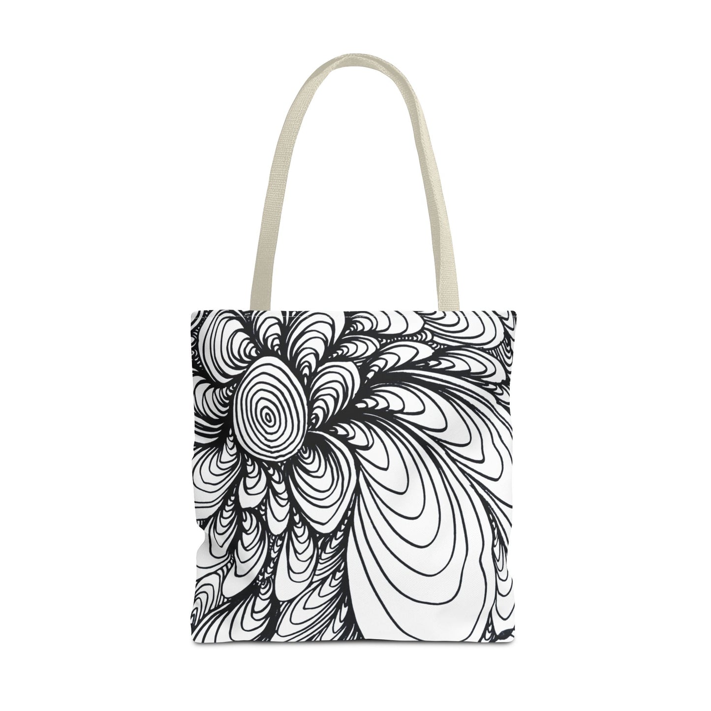 Unisex Original Doodle Art All Over Print Tote Bag - Apricots Noir