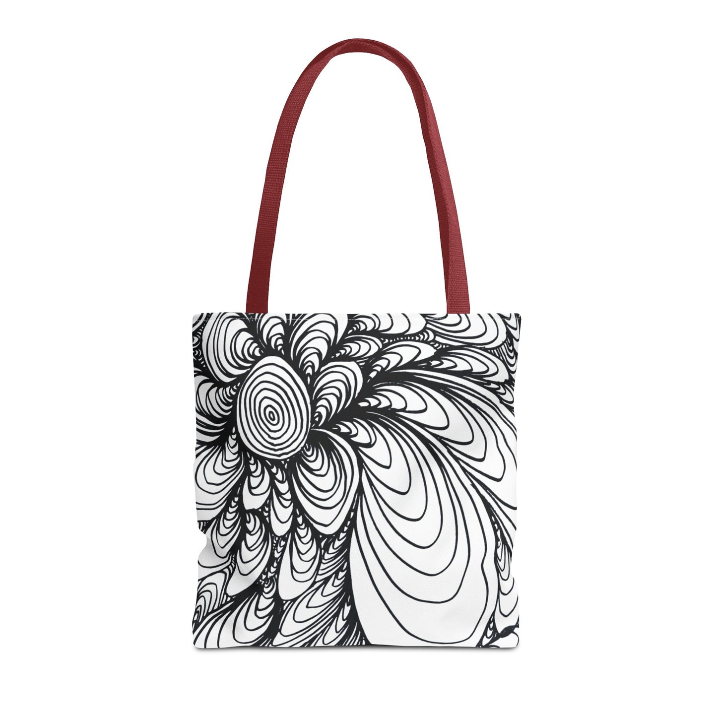 Unisex Original Doodle Art All Over Print Tote Bag - Apricots Noir