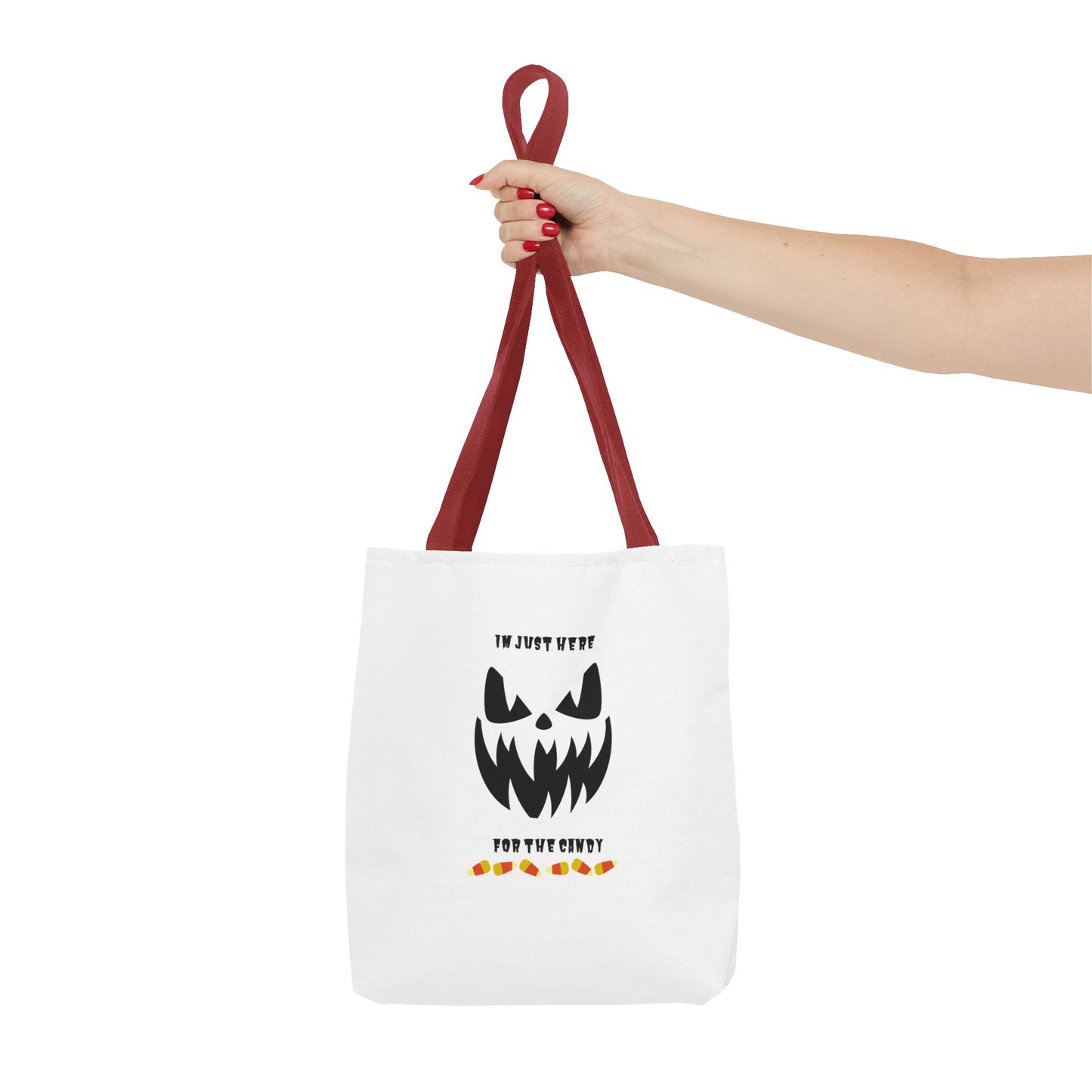 Halloween Candy Corn Scary Face Tote Spooky Season Trick or Treating Candy Bag Reusable Lunch Tote