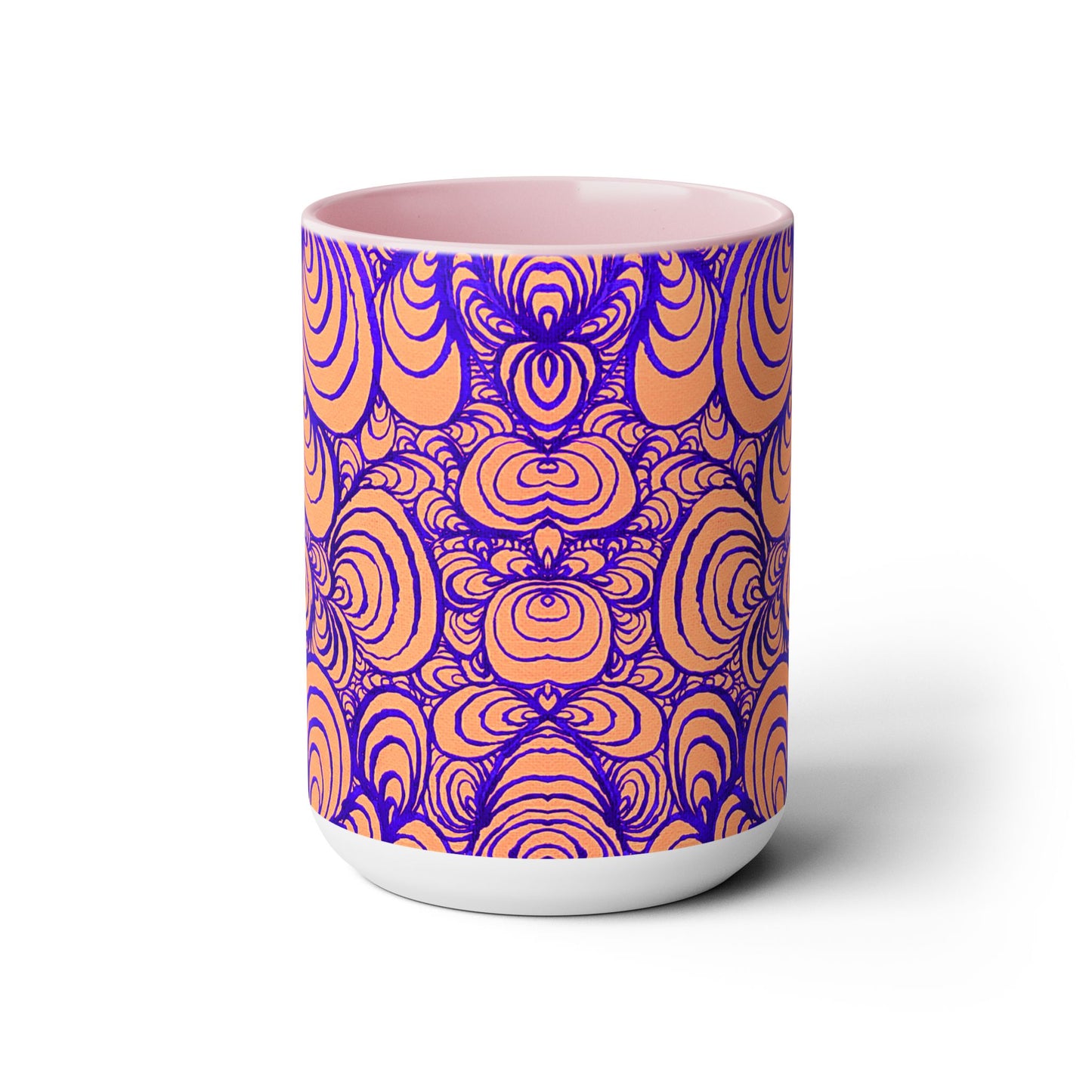 15oz Original Line Art Coffee Mug - Puzzle Panels 1 Color Pop Run