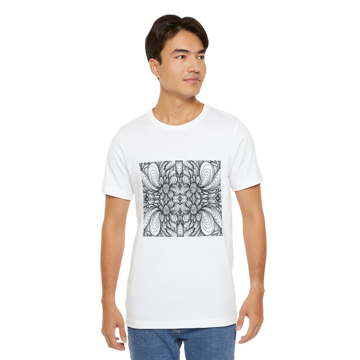 Unisex Original Line Art T-Shirt -Blooms