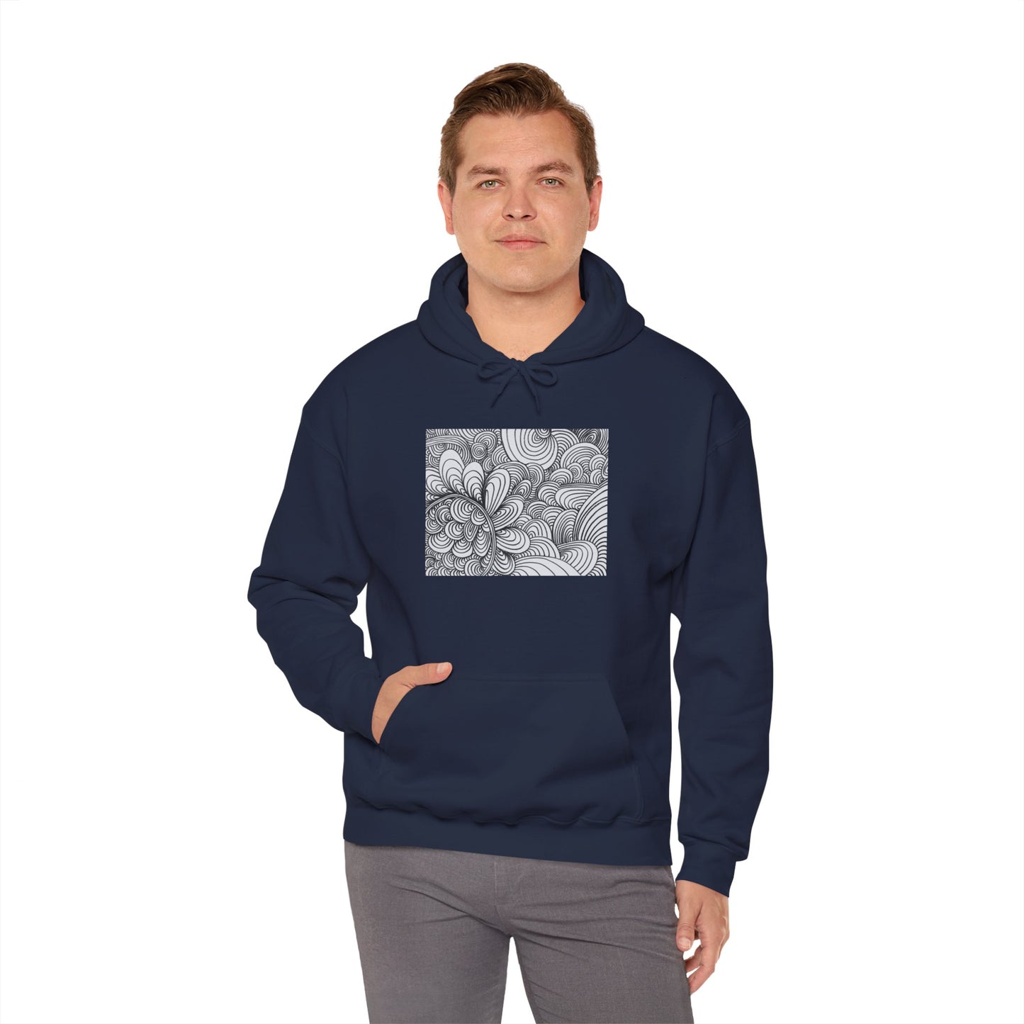 Unisex Heavy Blend™ Original Art Hooded Sweatshirt - Apricots Noir Mirage