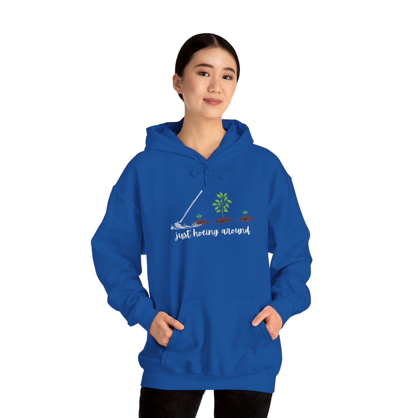 Unisex Heavy Blend™ Just Hoeing Around Gardening Hooded Sweatshirt
