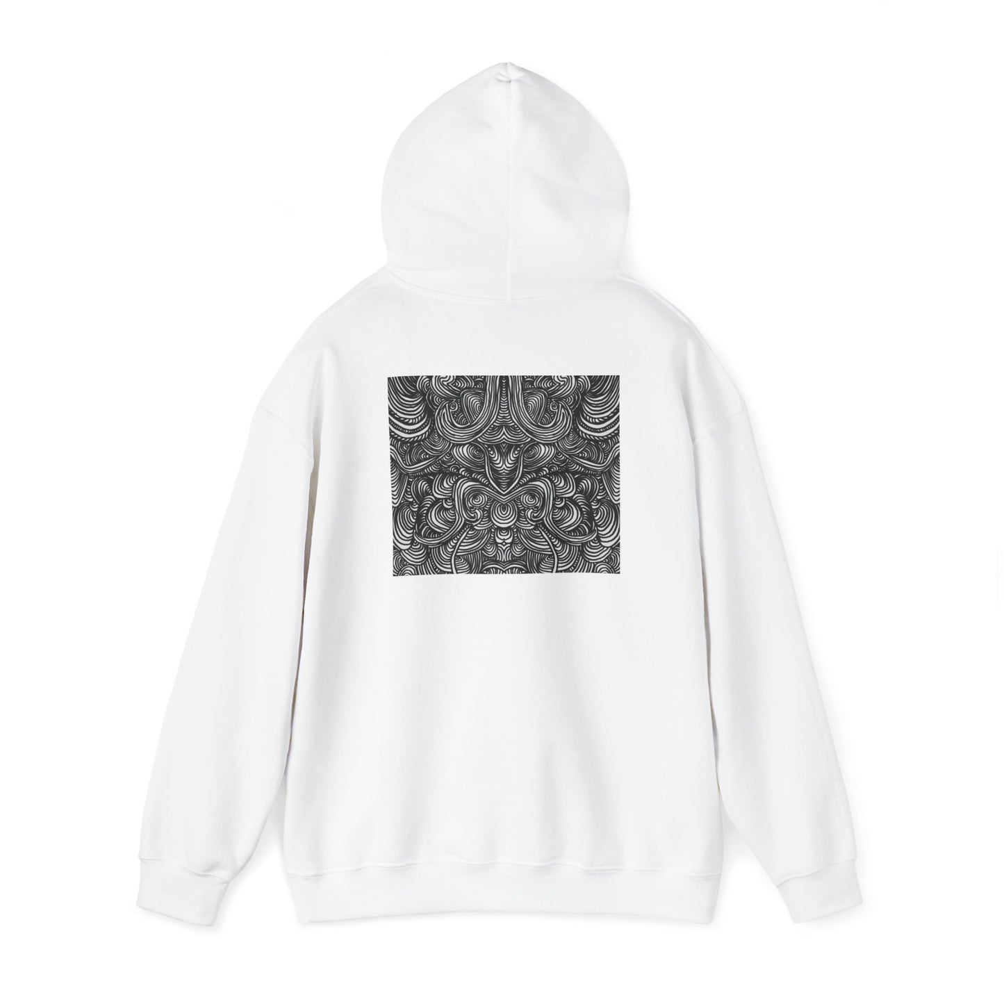 Unisex Heavy Blend™ Original Minimalist Line Art Full Size Hooded Sweatshirt - Liquid