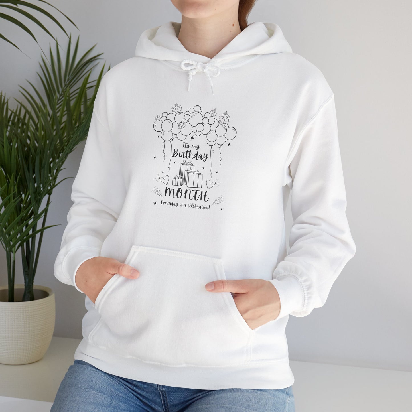 Unisex Heavy Blend™ Its My Birthday MONTH Everyday Is A Celebration! Hooded Sweatshirt