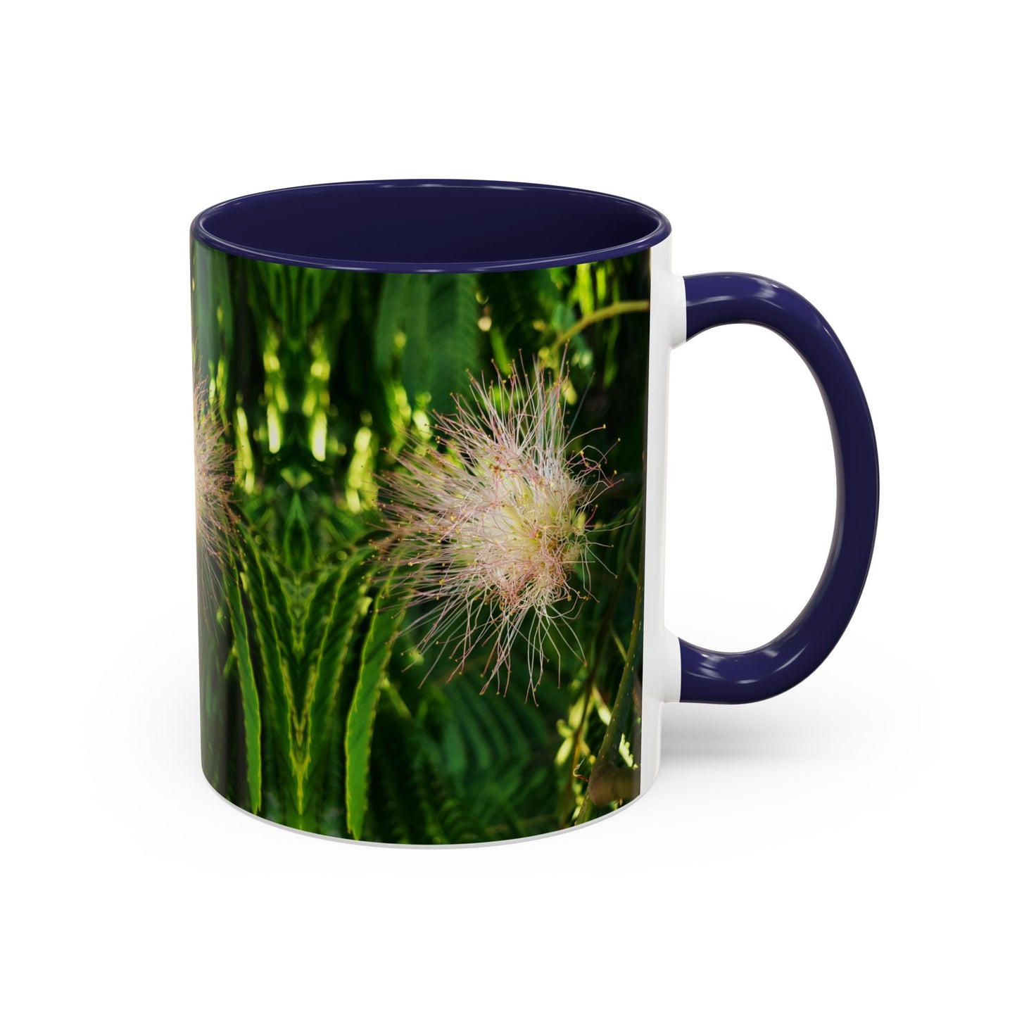 11oz /15oz Garden Themed Silk Blossom Plant Foliage Two Tone Coffee Mug