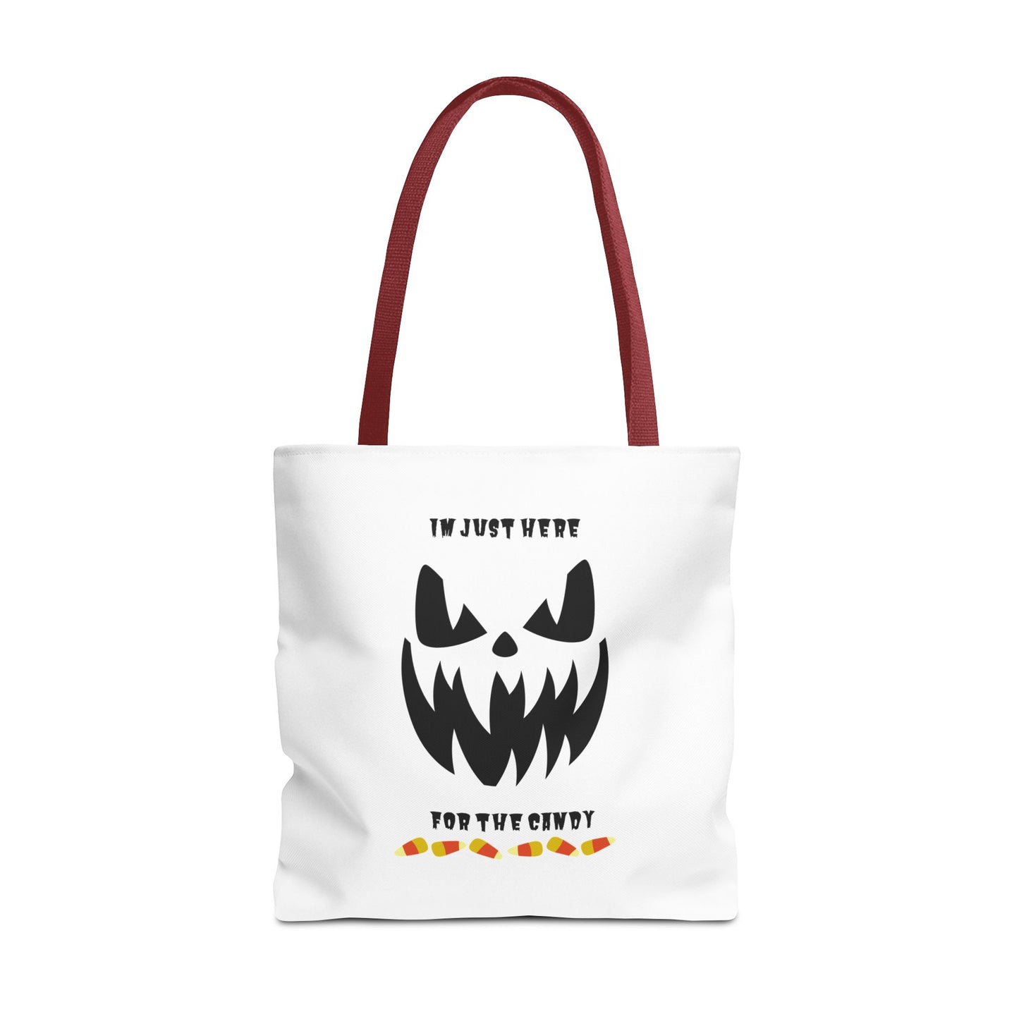 Halloween Candy Corn Scary Face Tote Spooky Season Trick or Treating Candy Bag Reusable Lunch Tote