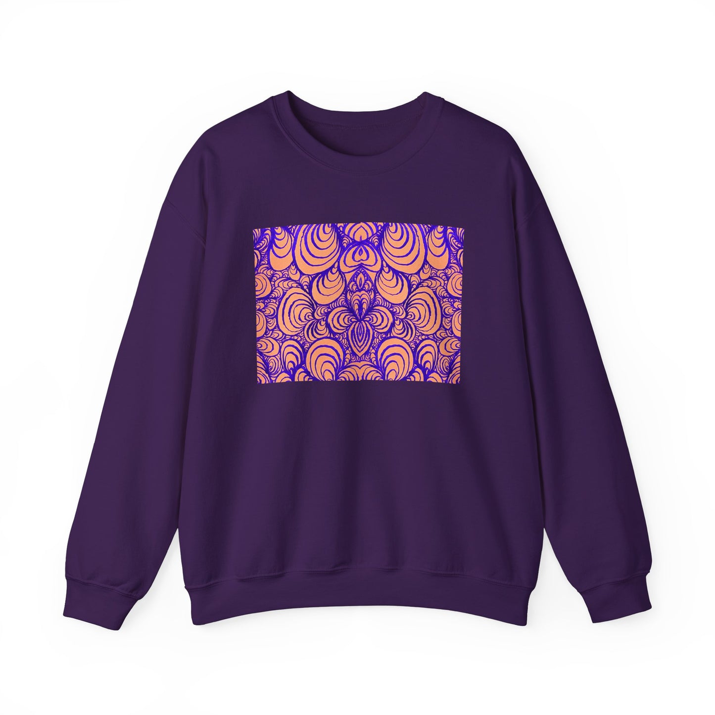 Unisex Original Line Art Sweatshirt - Puzzle Panels 1 Color Pop Run