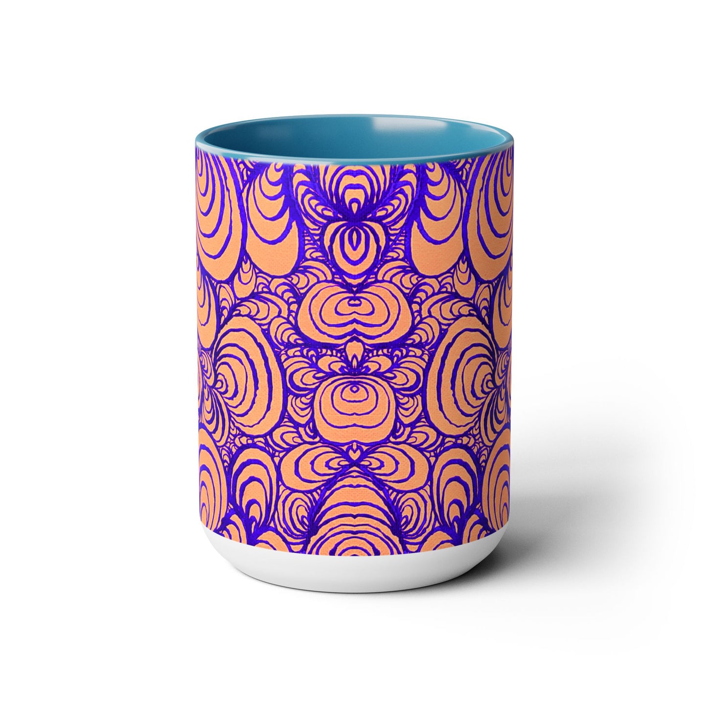 15oz Original Line Art Coffee Mug - Puzzle Panels 1 Color Pop Run