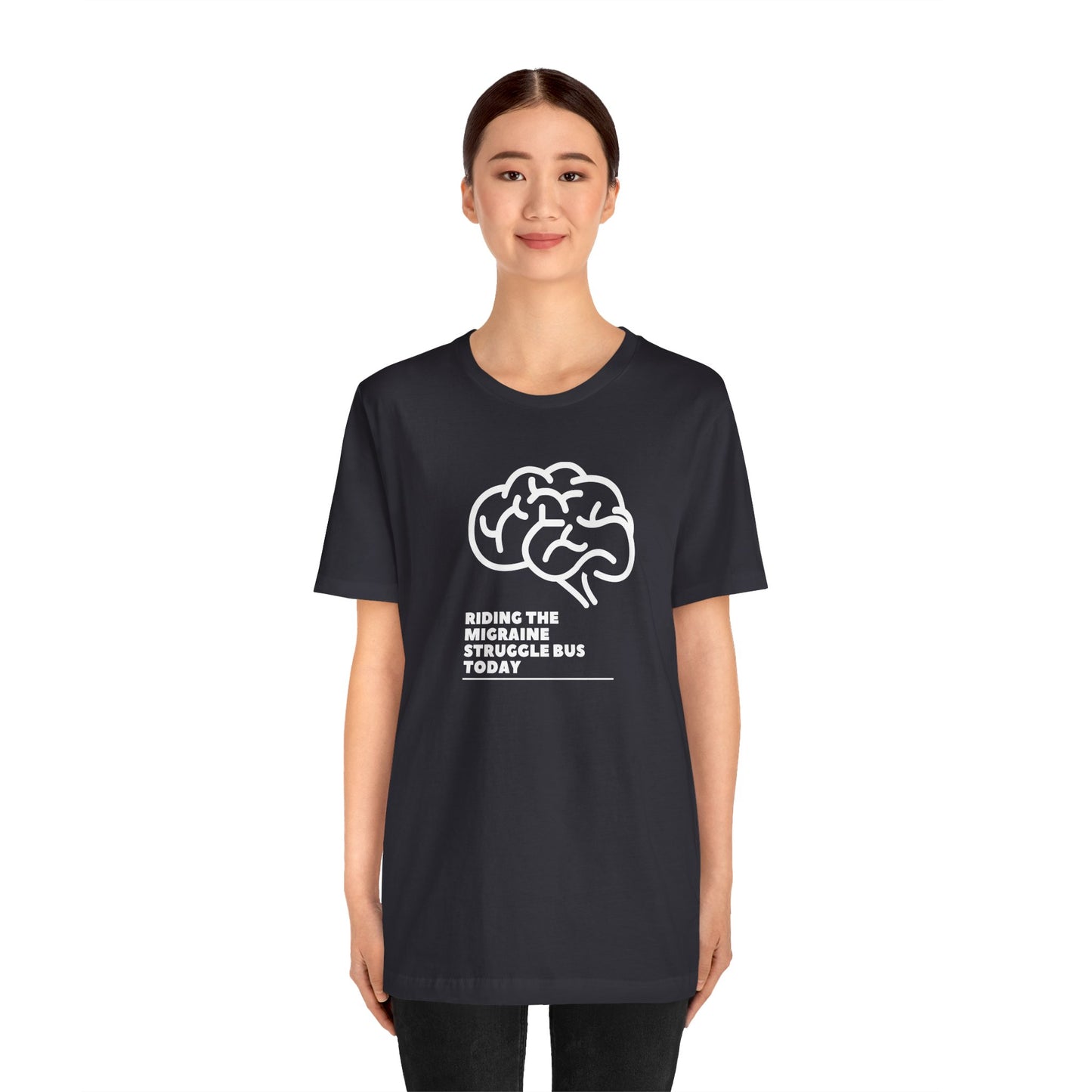 Unisex Migraine Day Invisible Illness Warrior Riding The Struggle Bus Tshirt