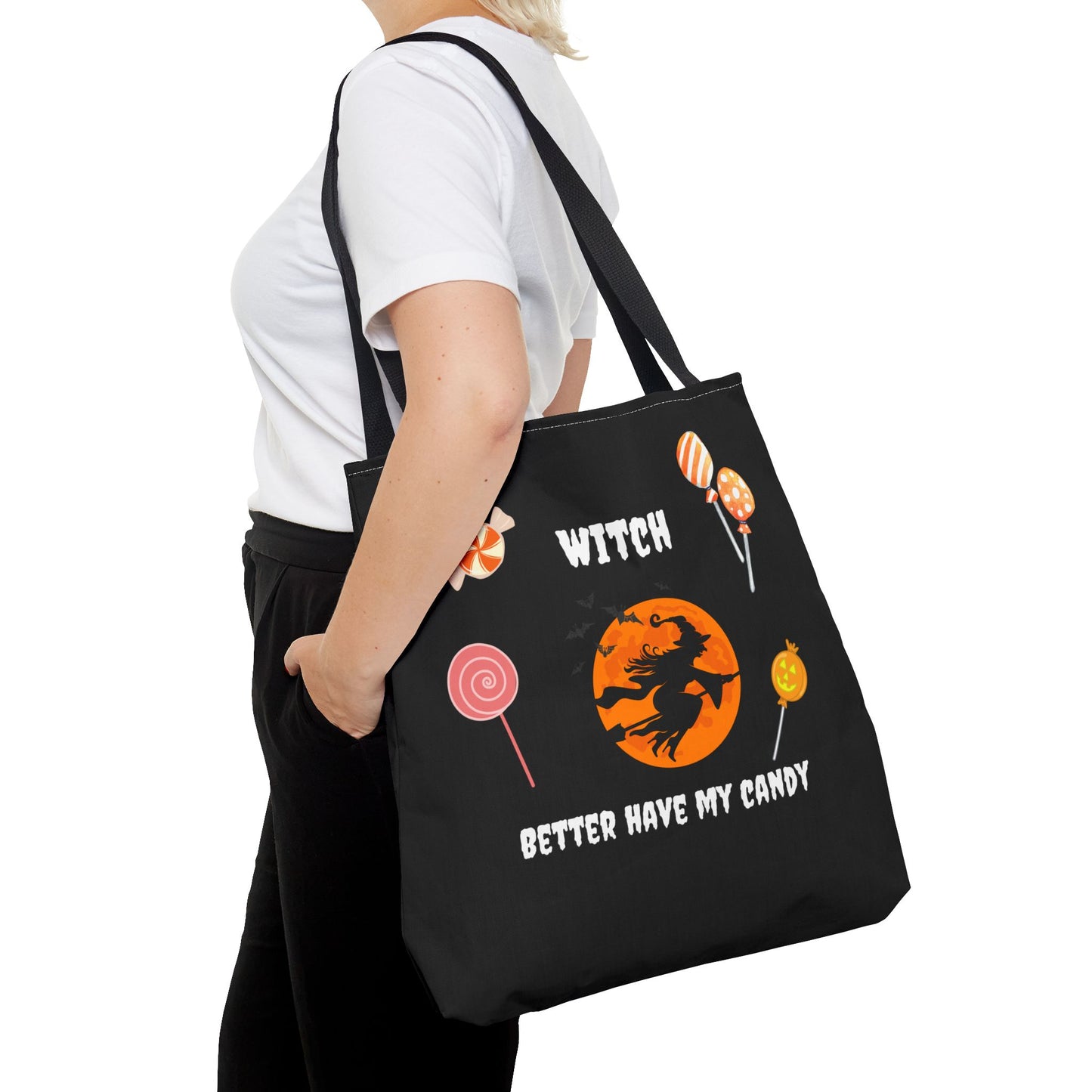 Halloween Tote Bag Gift for Spooky Season Trick or Treating Candy Bag Fall Themed Reusable Lunch Tote