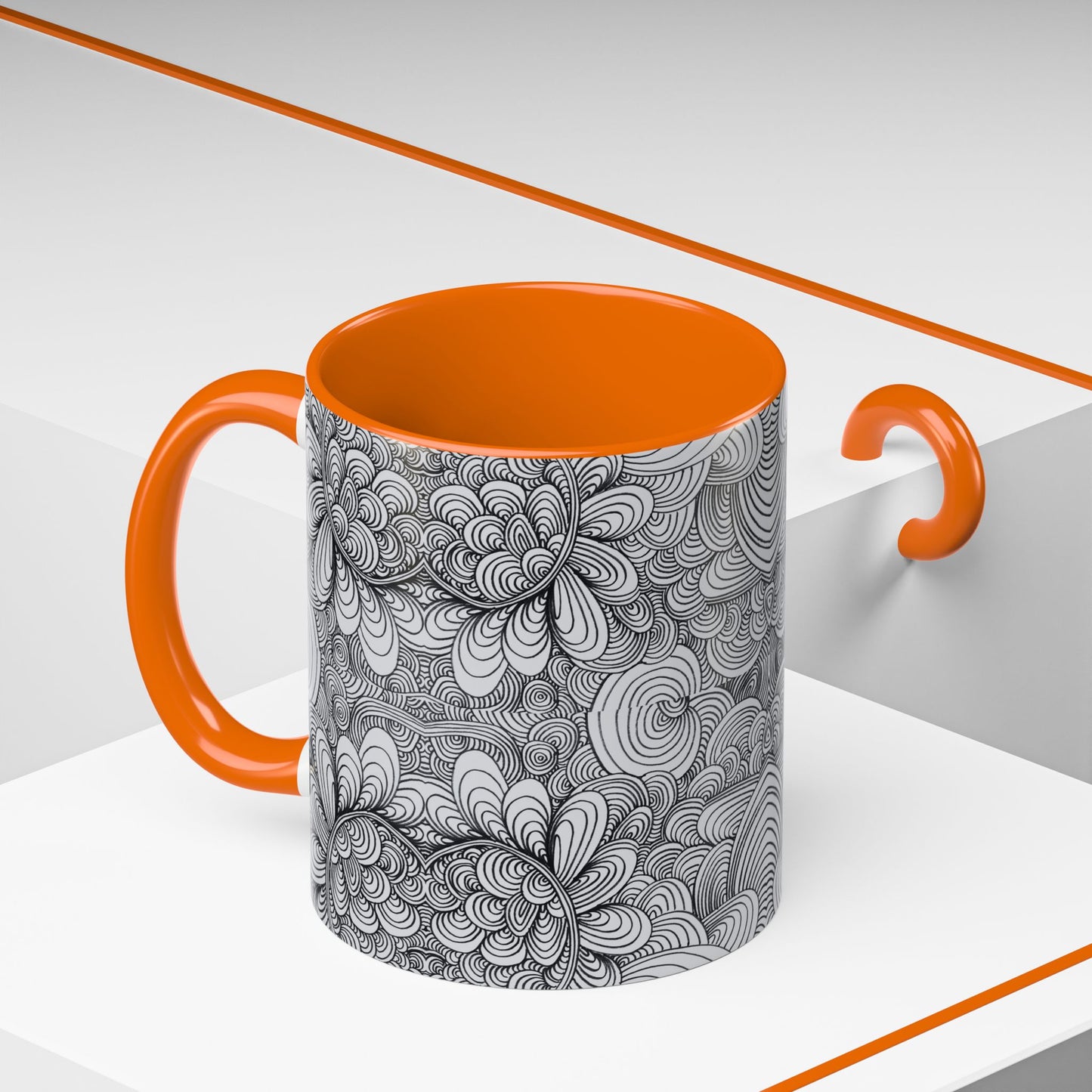 11oz/15oz Original Line Art Coffee Mug - Apricots Noir Mirage
