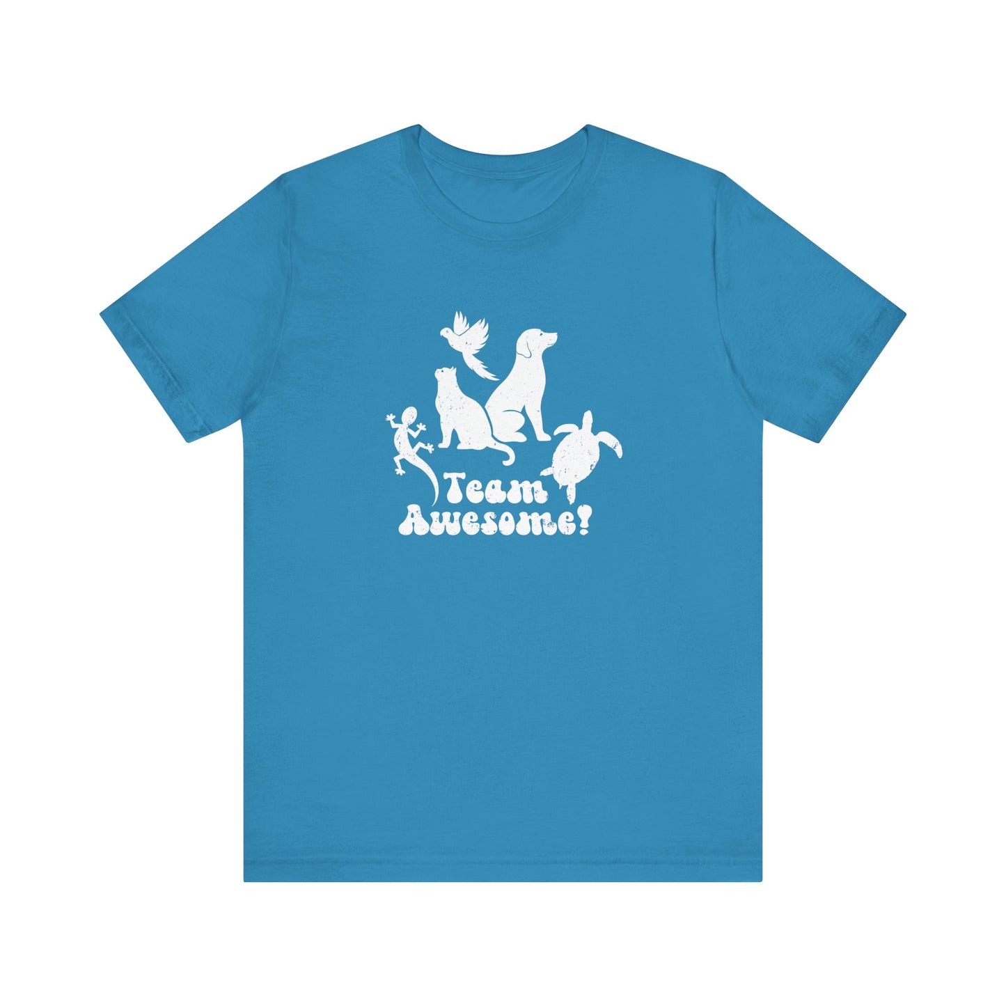 Unisex Animal Lover Lizard Cat Bird Dog Turtle Team Awesome T-Shirt