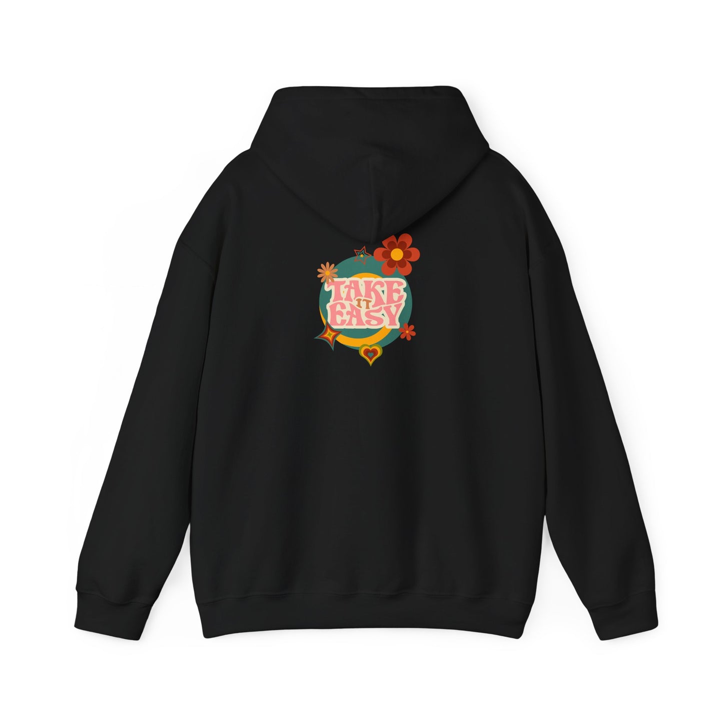 Unisex Heavy Blend™ Retro Vibes Take It Easy Hooded Sweatshirt