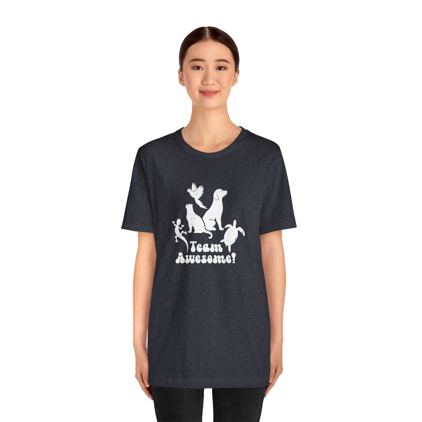 Unisex Animal Lover Lizard Cat Bird Dog Turtle Team Awesome T-Shirt