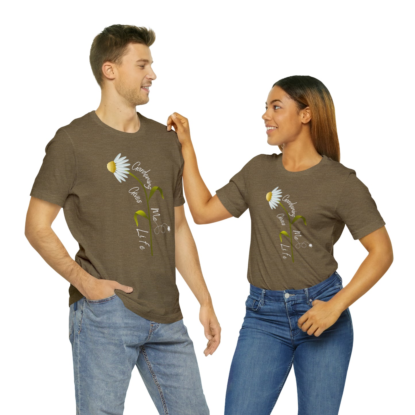 Unisex Gardening Shirt, Daisy and Ladybug Gardening Gives Me Life