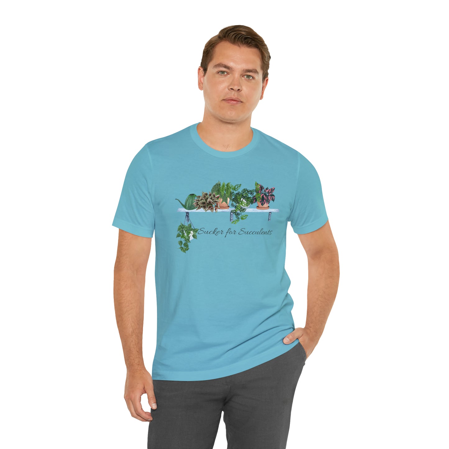 Unisex Gardening Themed T-Shirt Sucker for Succulents