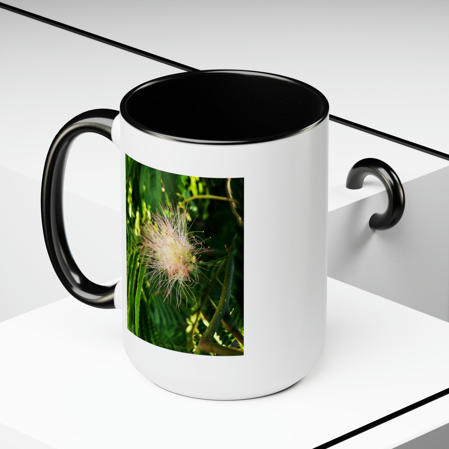 15oz. Garden Themed Coffee Mug, Coffee Club Mug with Silk Blossom