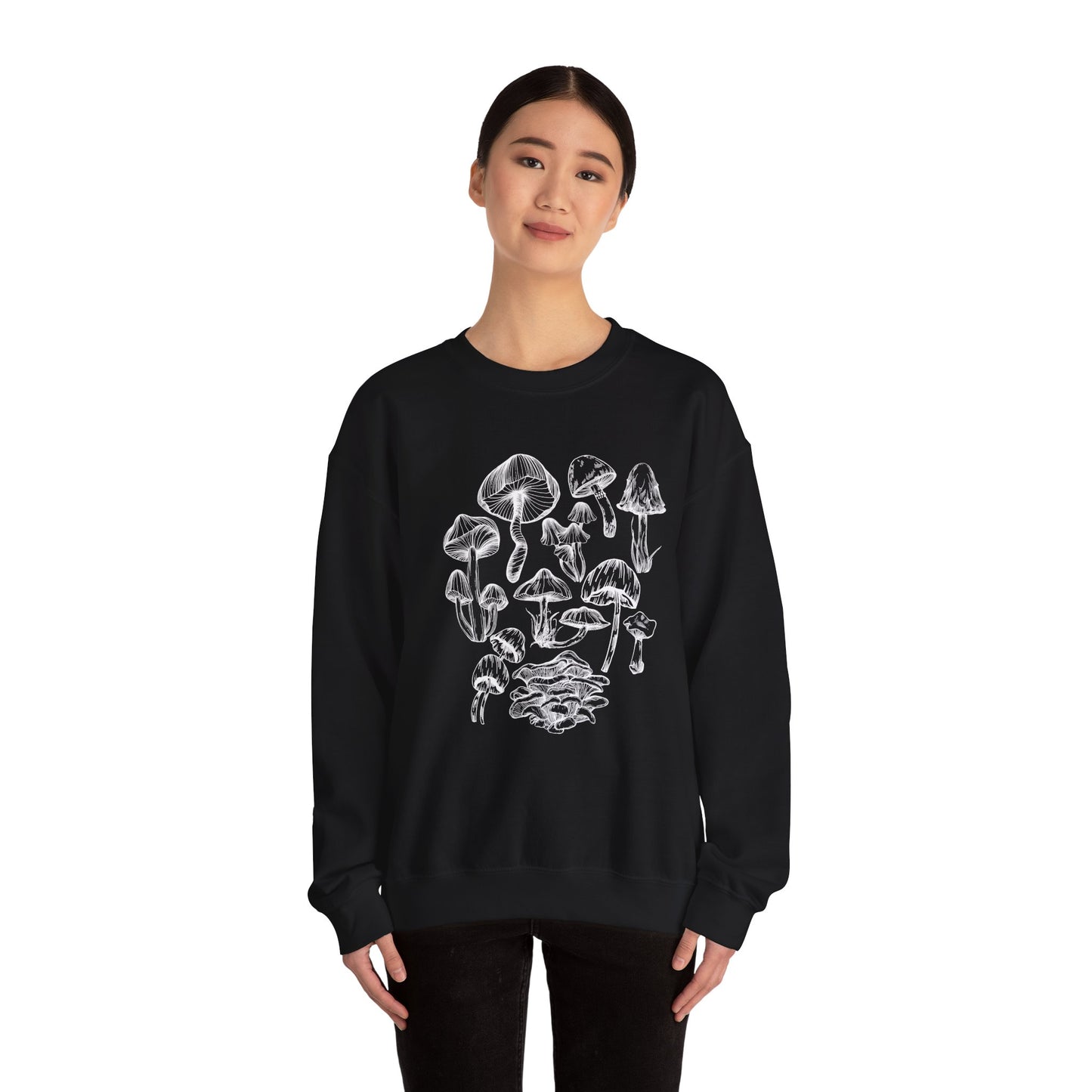 Unisex Mushroom Lover Fungi Print Toadstool Sweatshirt