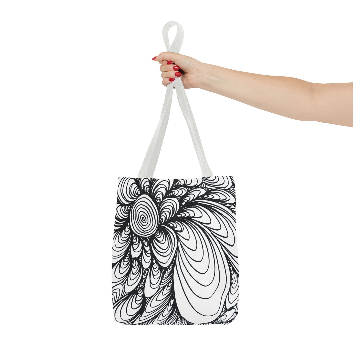 Unisex Original Doodle Art All Over Print Tote Bag - Apricots Noir