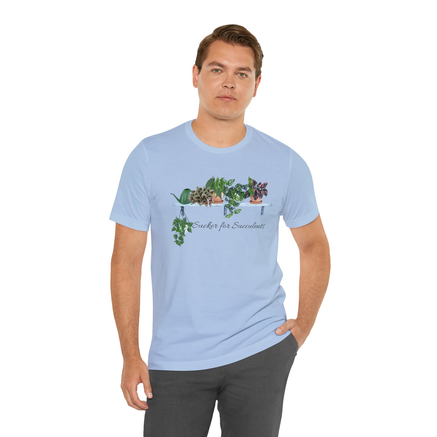 Unisex Gardening Themed T-Shirt Sucker for Succulents