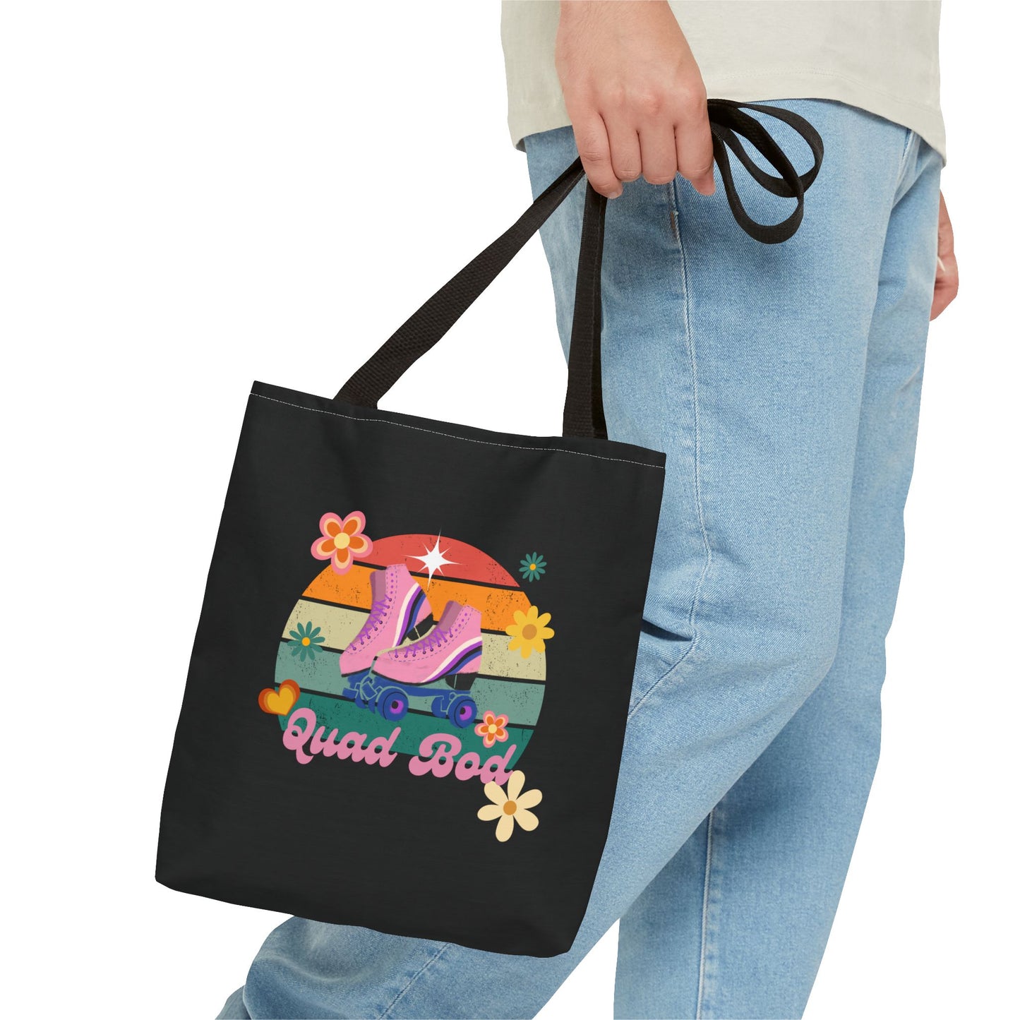 Unisex Retro Vibes Roller Skate Quad Bod Tote Bag