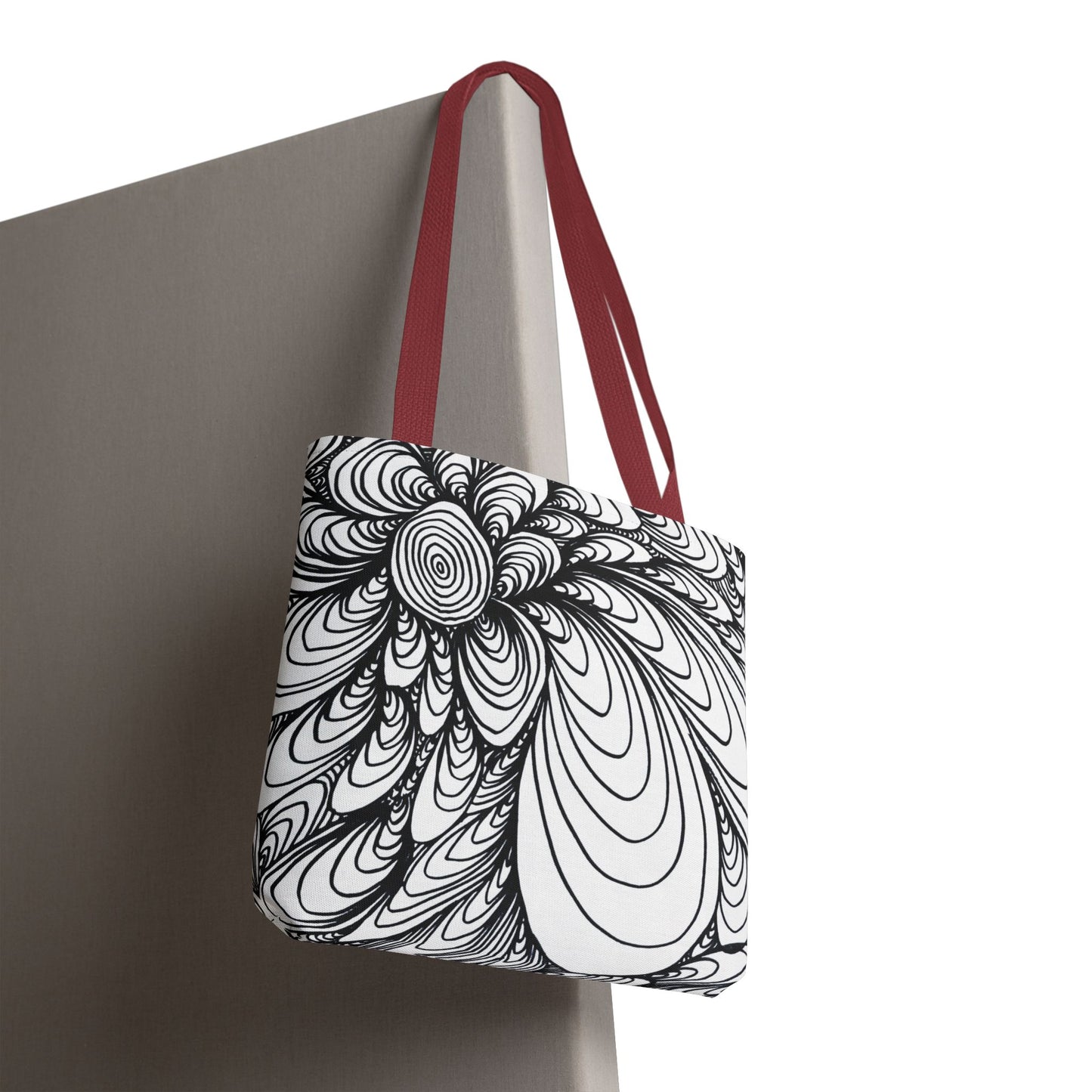 Unisex Original Doodle Art All Over Print Tote Bag - Apricots Noir