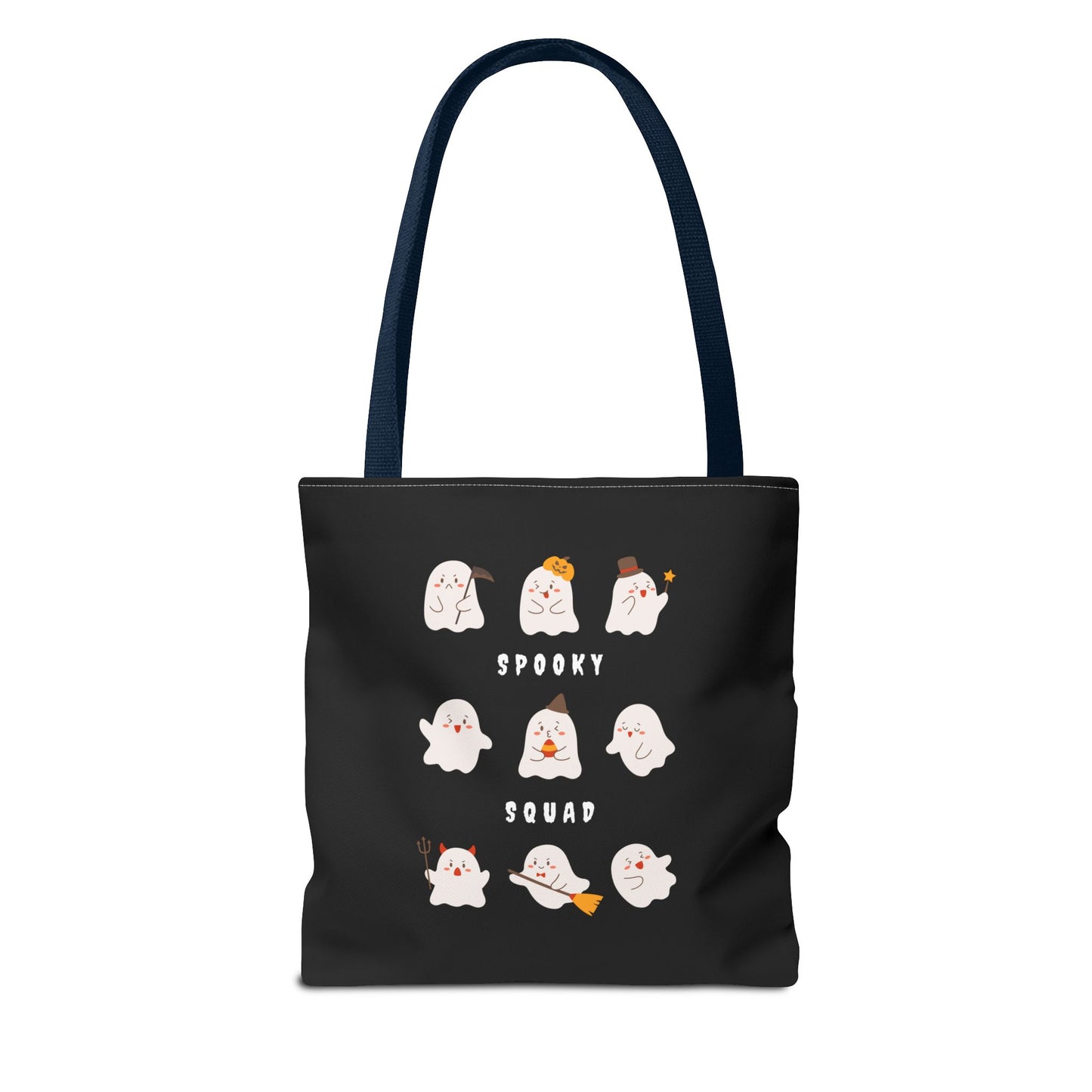 Cute Ghost Halloween Spooky Season Tote Trick or Treating Candy Bag Reusable Halloween Themed Lunch Tote