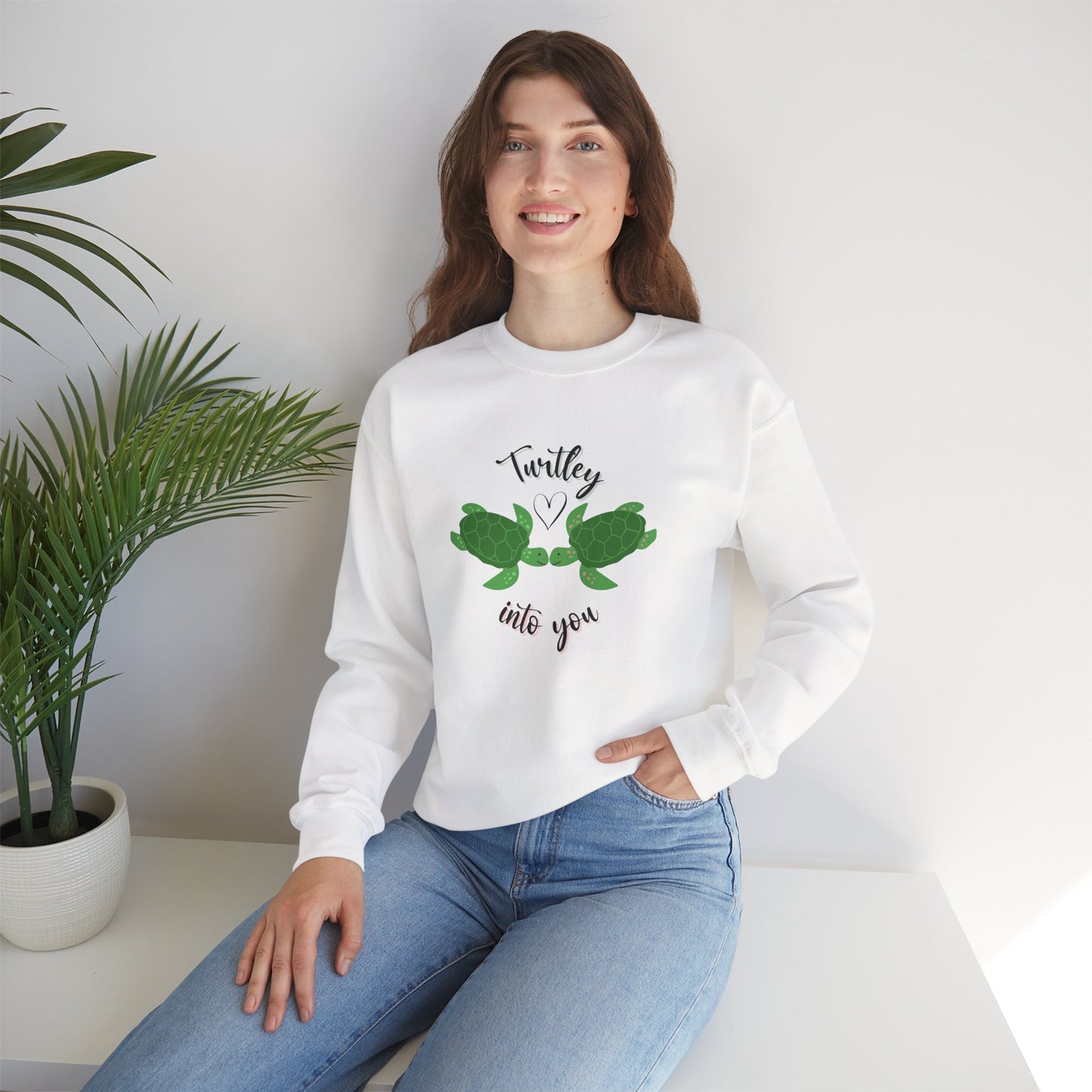 Unisex Cute Turtle Lover Turtley Into You Sweatshirt