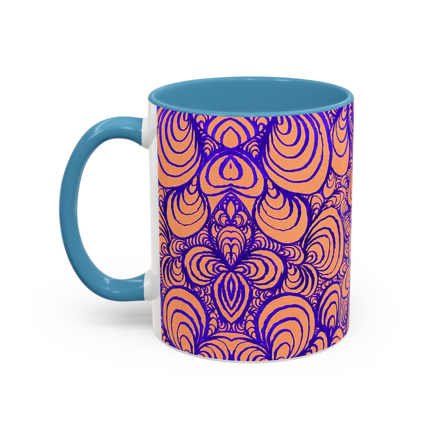 11oz Original Line Art Coffee Mug - Puzzle Panels 1 Color Pop