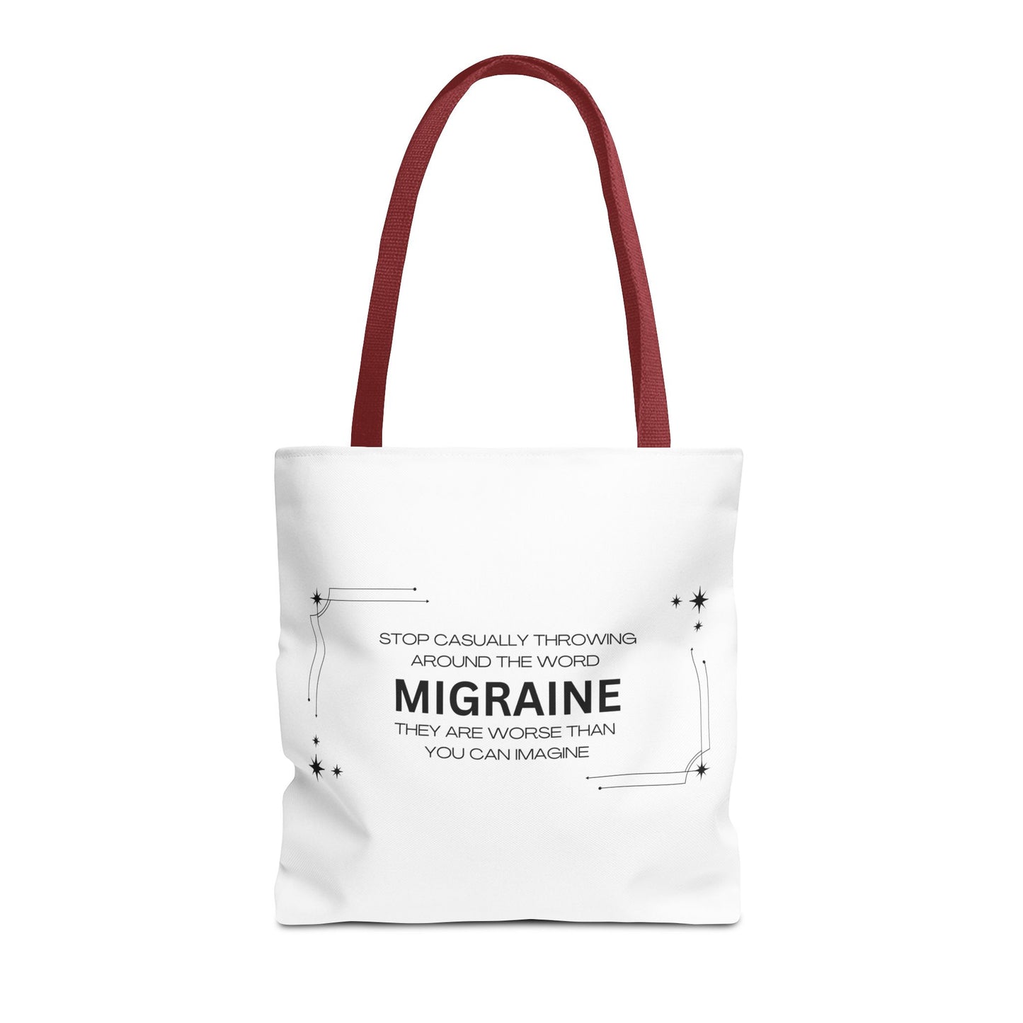 Unisex Migraine Day Invisible Illness Warrior Tote Bag