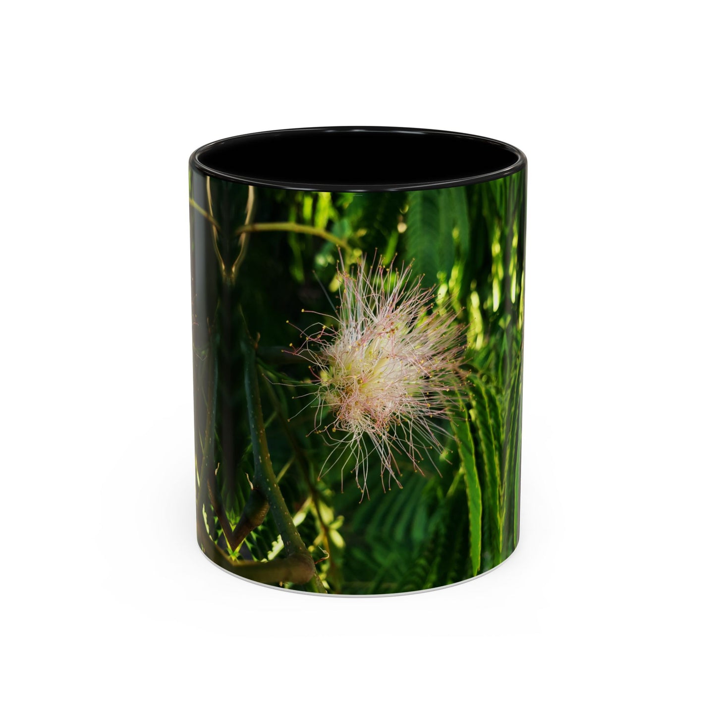 11oz /15oz Garden Themed Silk Blossom Plant Foliage Two Tone Coffee Mug