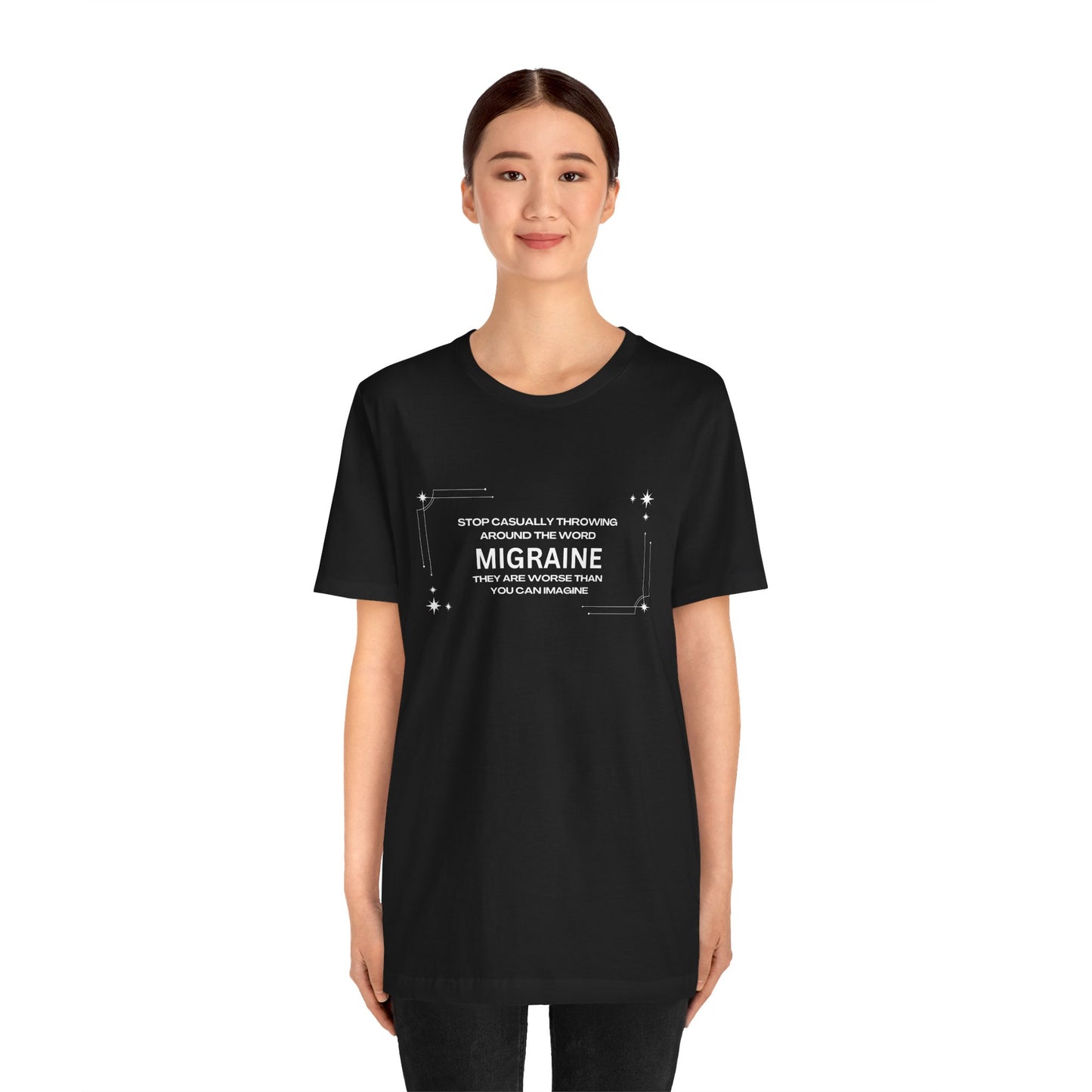 Unisex Migraine Day Invisible Illness Casual Migraine Warrior T-Shirt