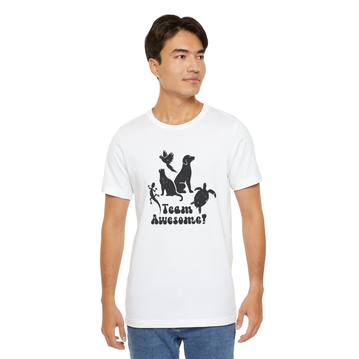 Unisex Animal Lover Lizard Cat Bird Dog Turtle Team Awesome T-Shirt