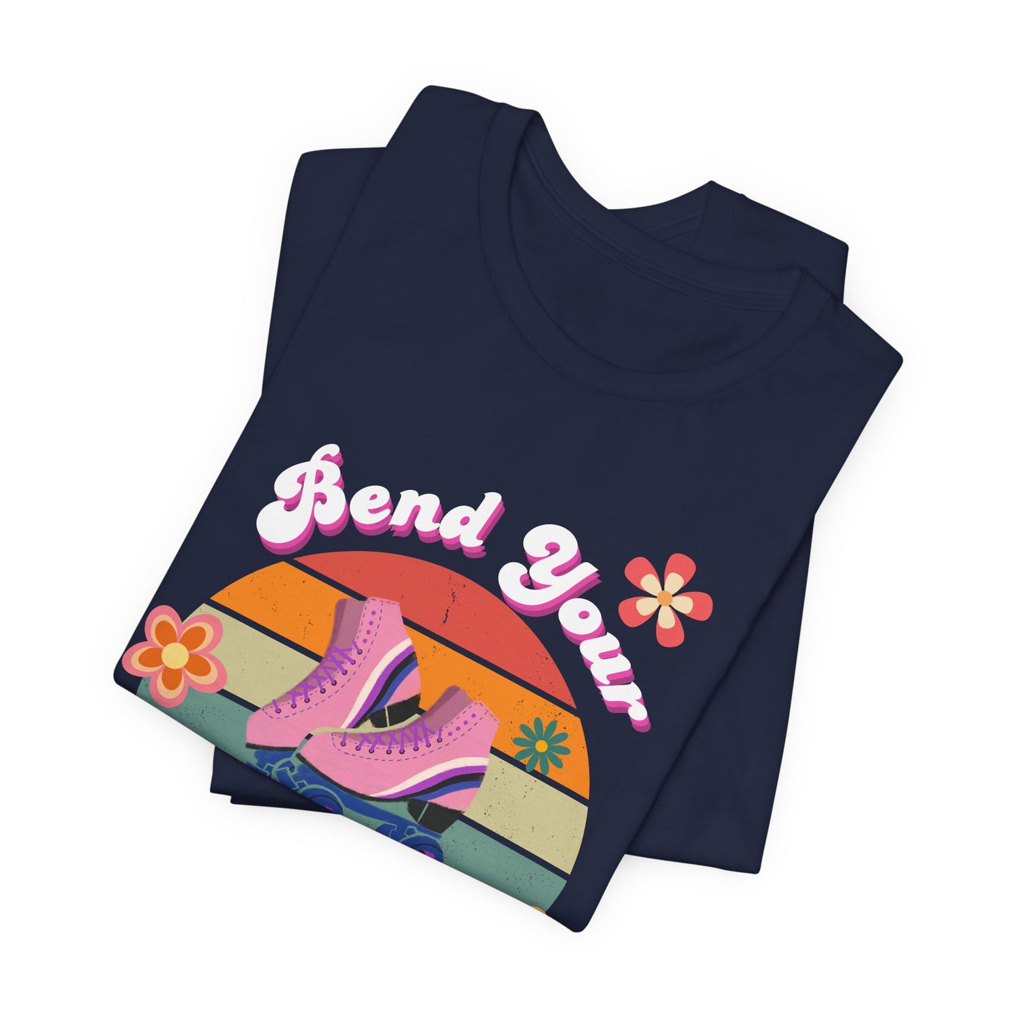 Unisex Retro Vibes Bend Your Knees Skater T-Shirt