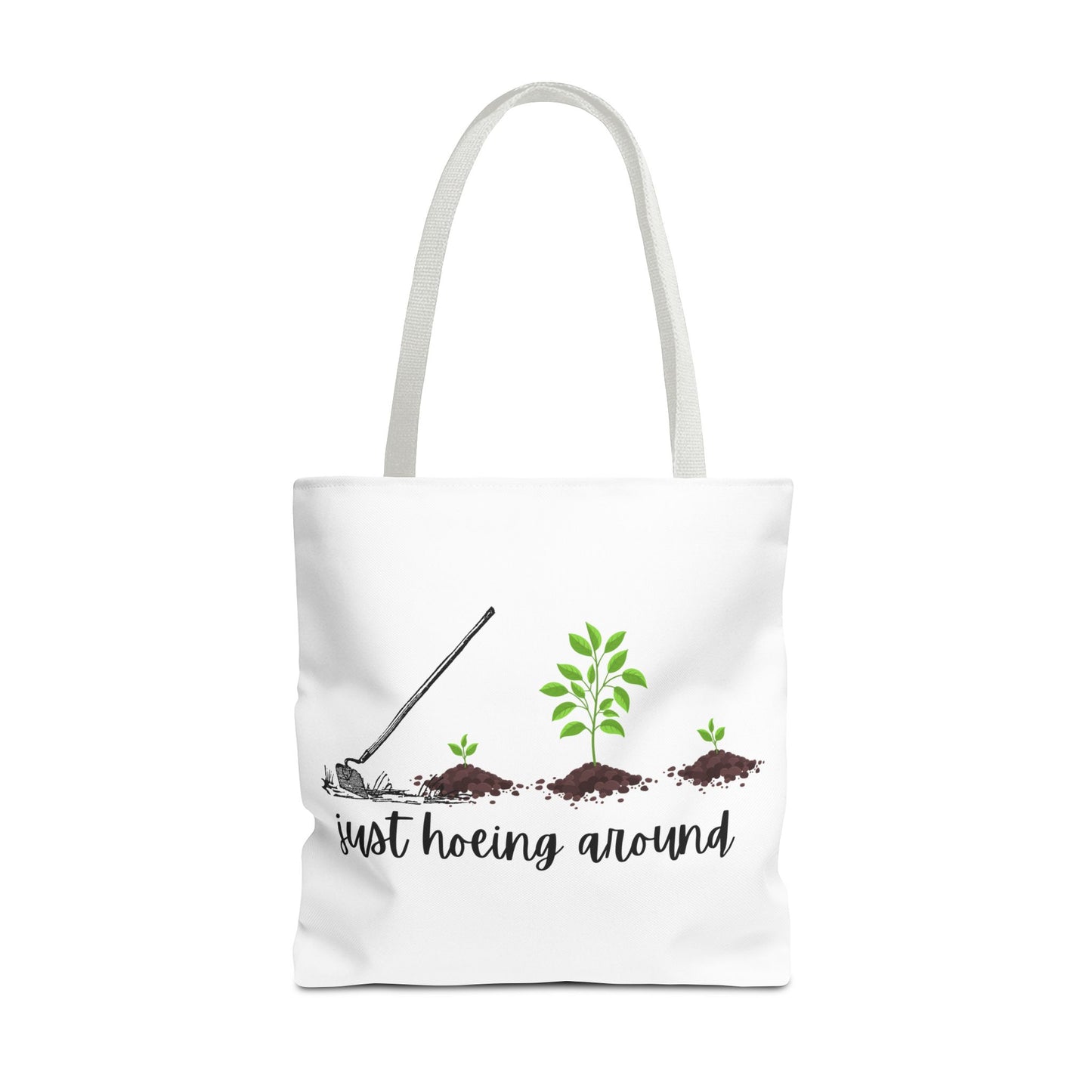 Unisex Just Hoeing Around Gardening Themed All Over Print Tote Bag