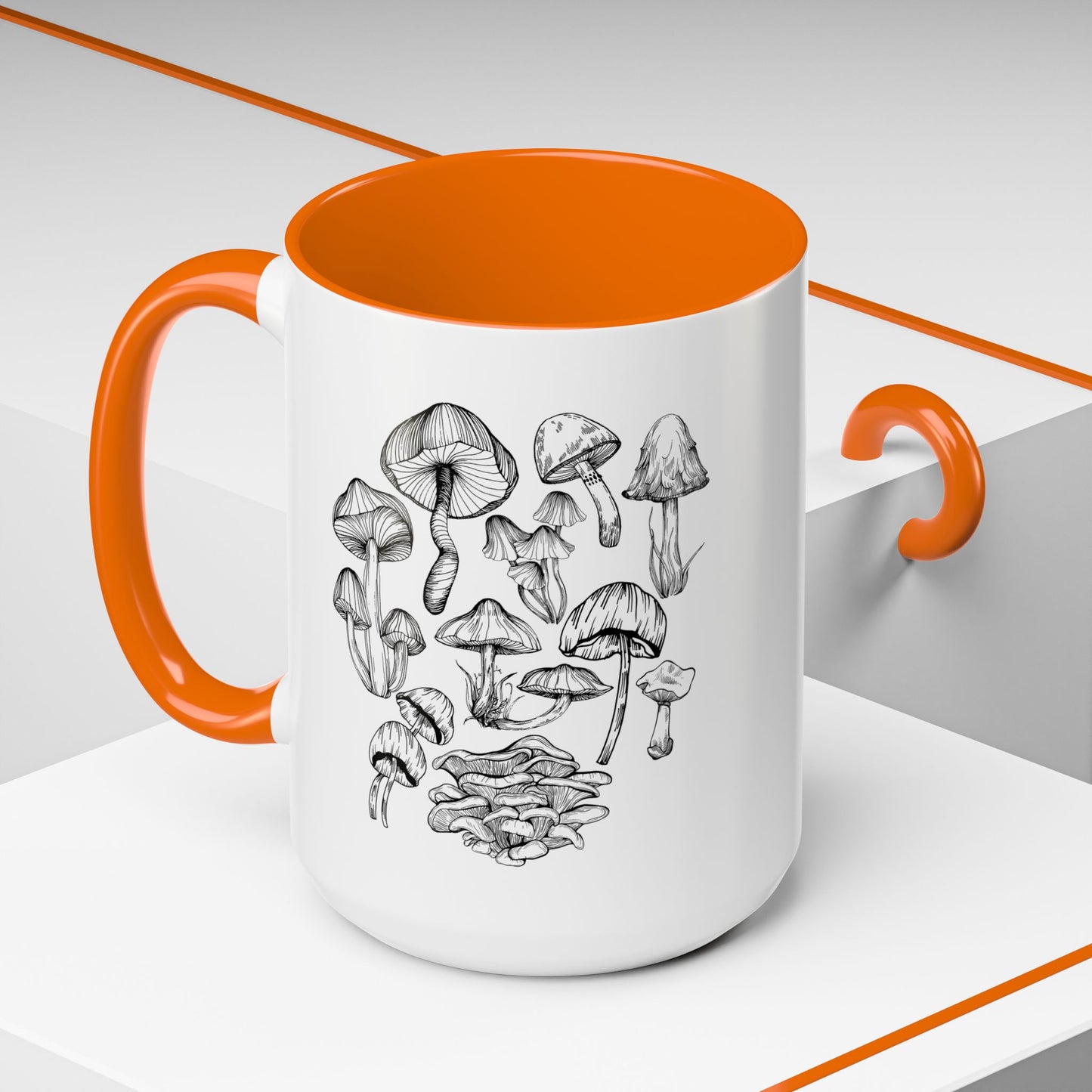 11oz/15oz  Mushroom Lover Fungi Print Toadstool Coffee Mug