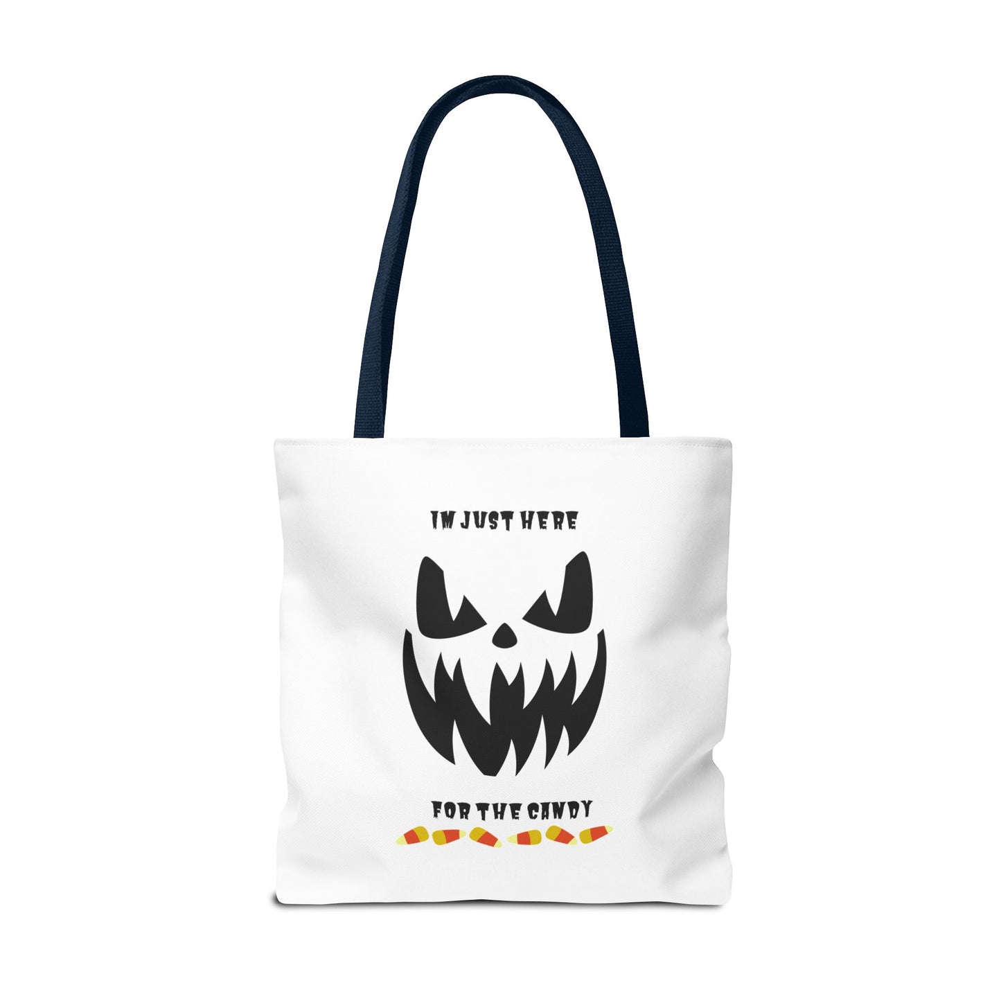 Halloween Candy Corn Scary Face Tote Spooky Season Trick or Treating Candy Bag Reusable Lunch Tote