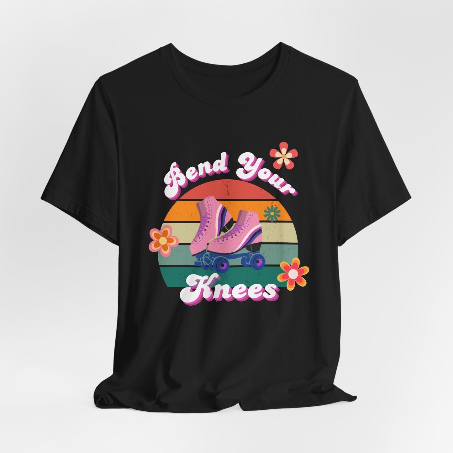 Unisex Retro Vibes Bend Your Knees Skater T-Shirt