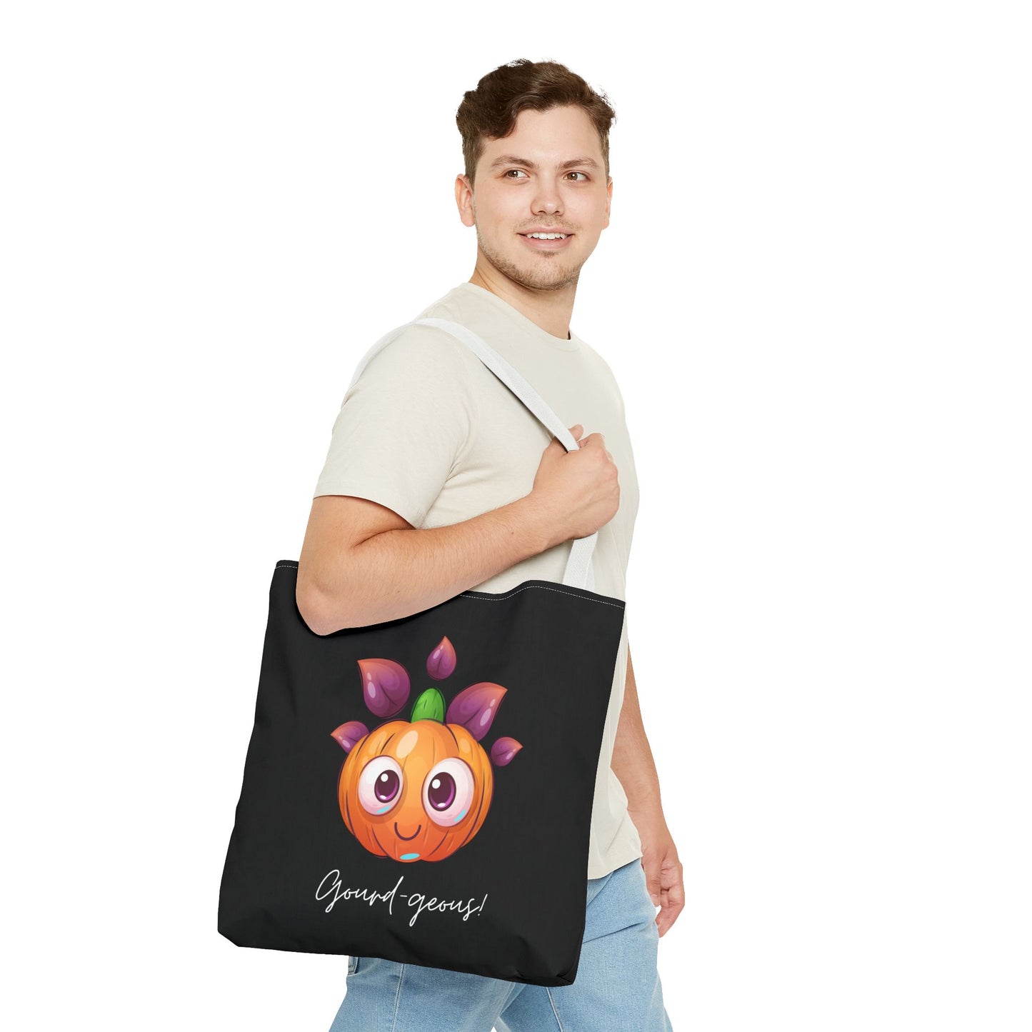 Cute Halloween Pumpkin Tote Spooky Season Tote Trick or Treating Candy Fall Themed Reusable Lunch Tote