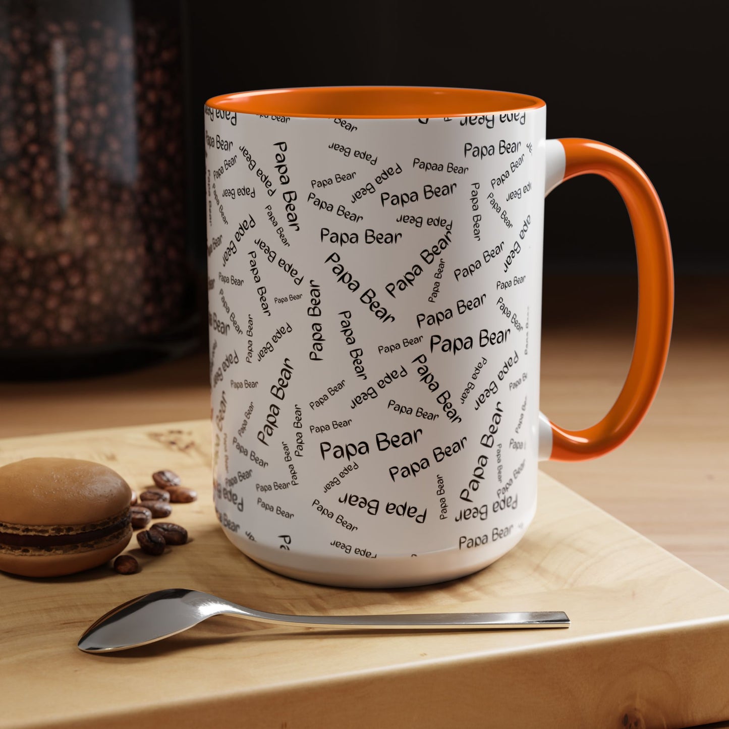 11oz/15oz Papa Bear Word Scramble Coffee Mug