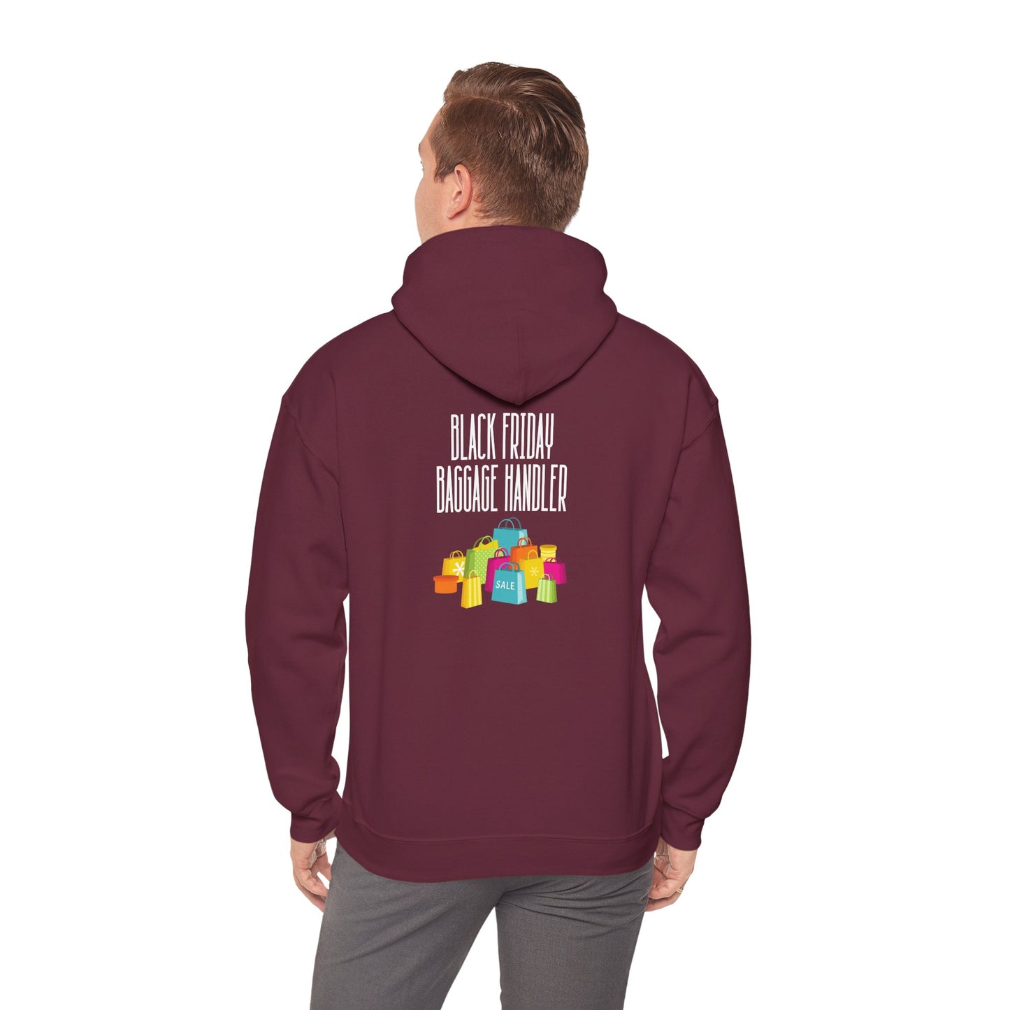 Unisex Heavy Blend™ Black Friday Christmas Sales Baggage Handler Shopping Sales Hooded Sweatshirt