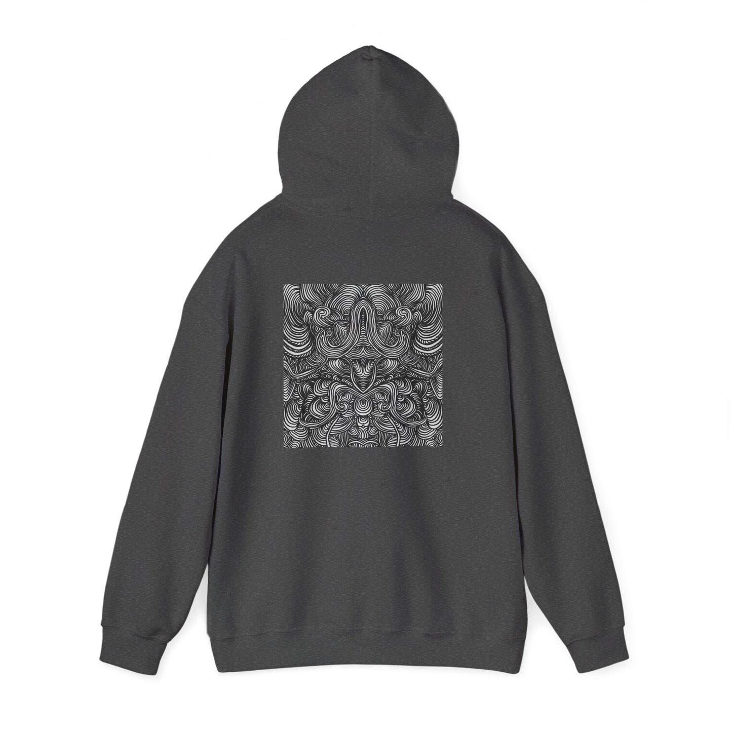 Unisex Heavy Blend™ Original Minimalist Line Art Full Size Hooded Sweatshirt - Liquid